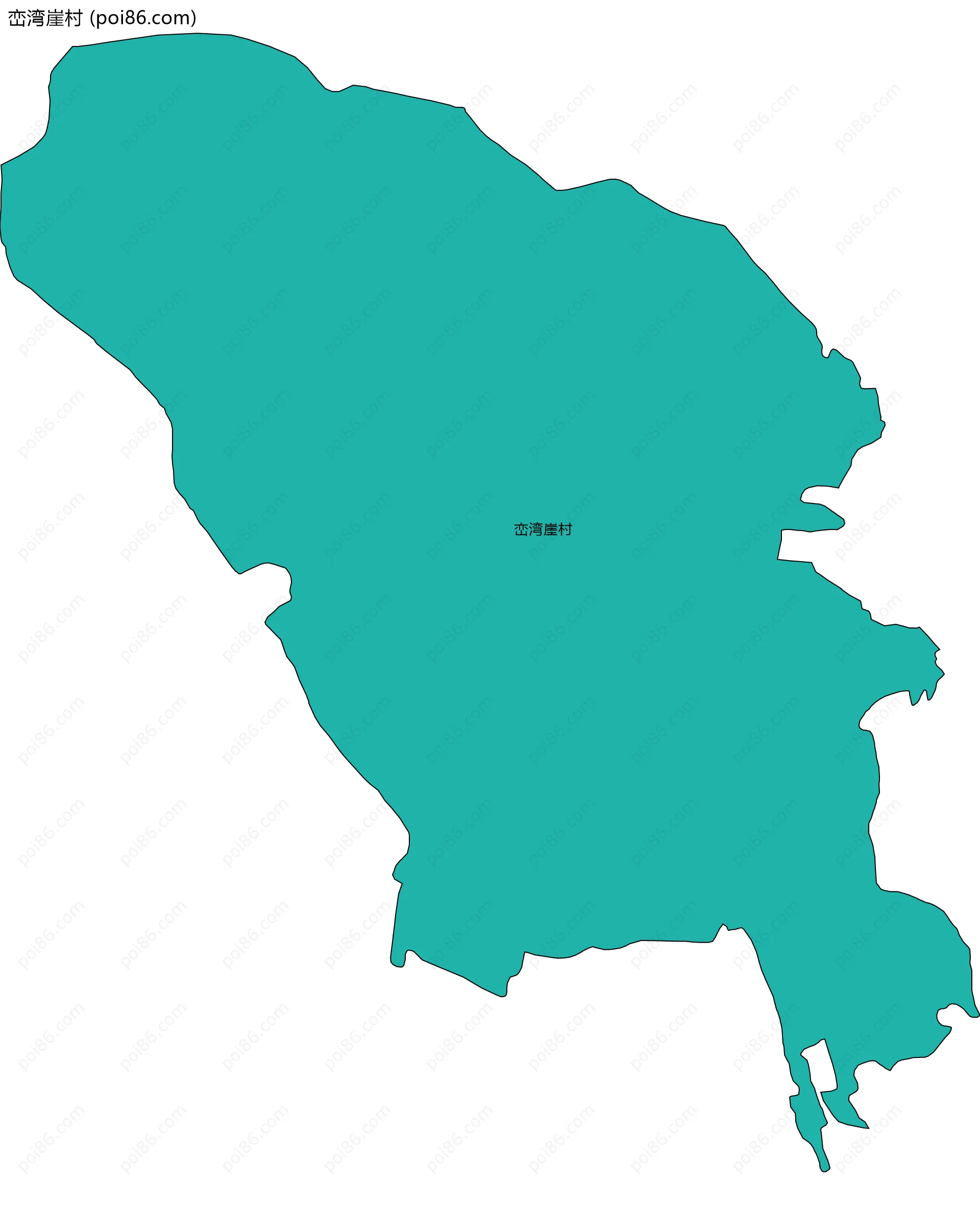 峦湾崖村边界地图