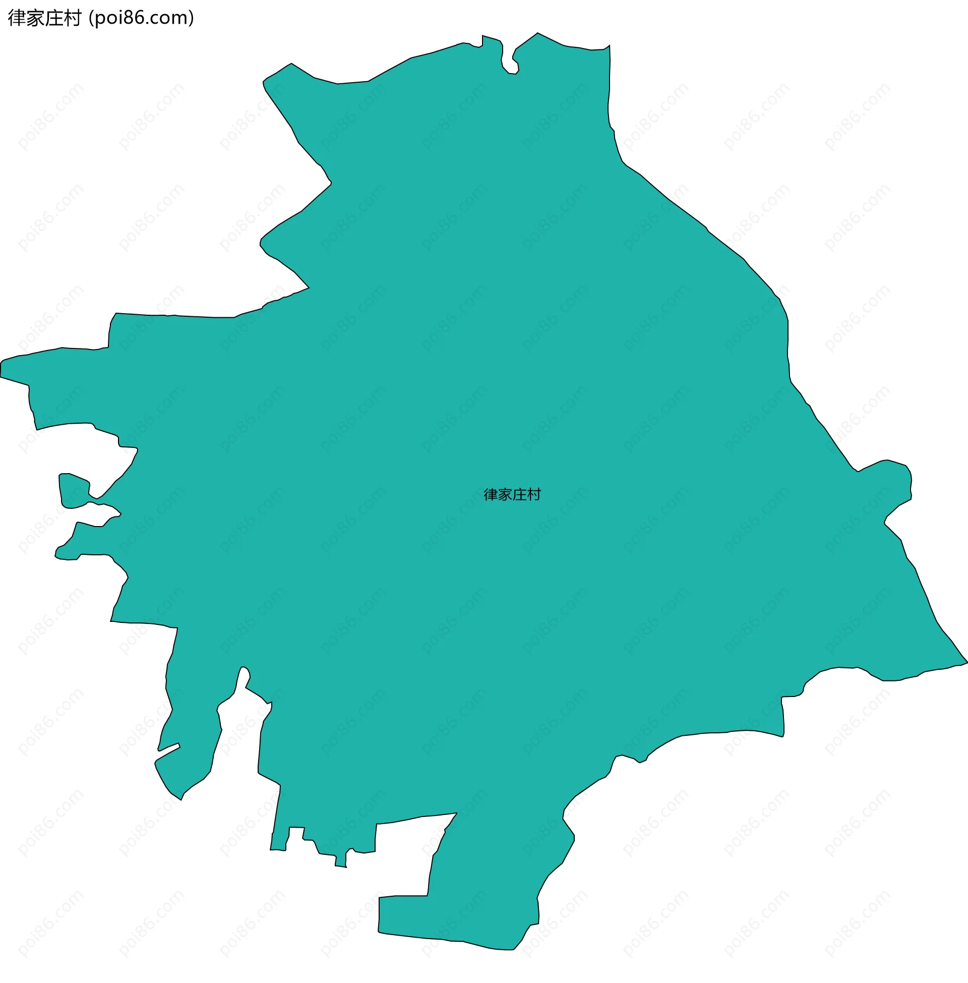 律家庄村边界地图