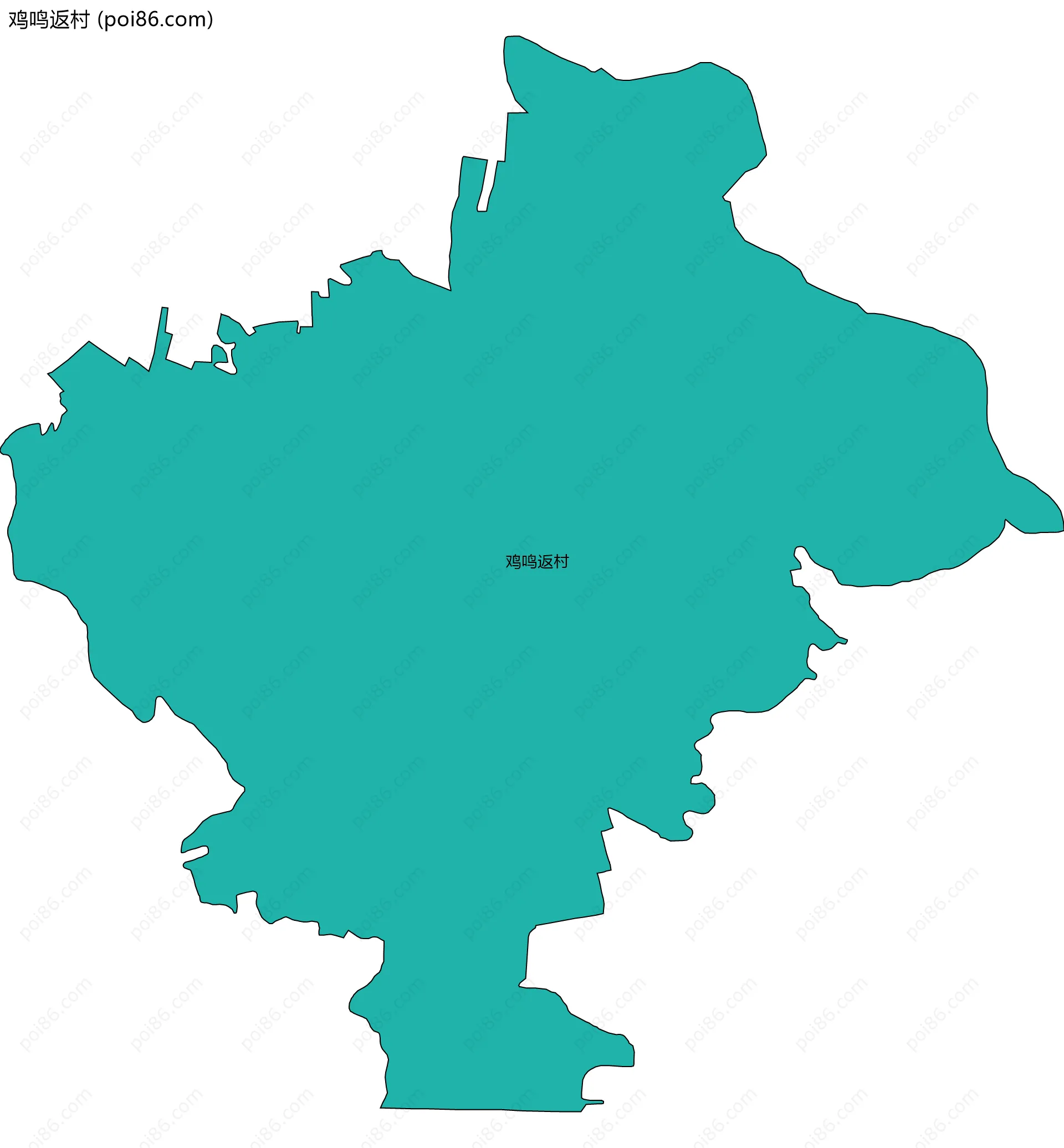鸡鸣返村边界地图