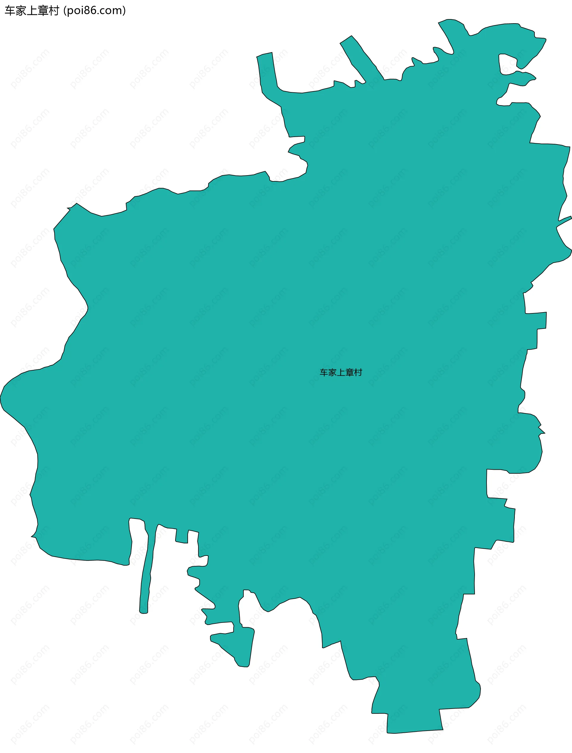 车家上章村边界地图