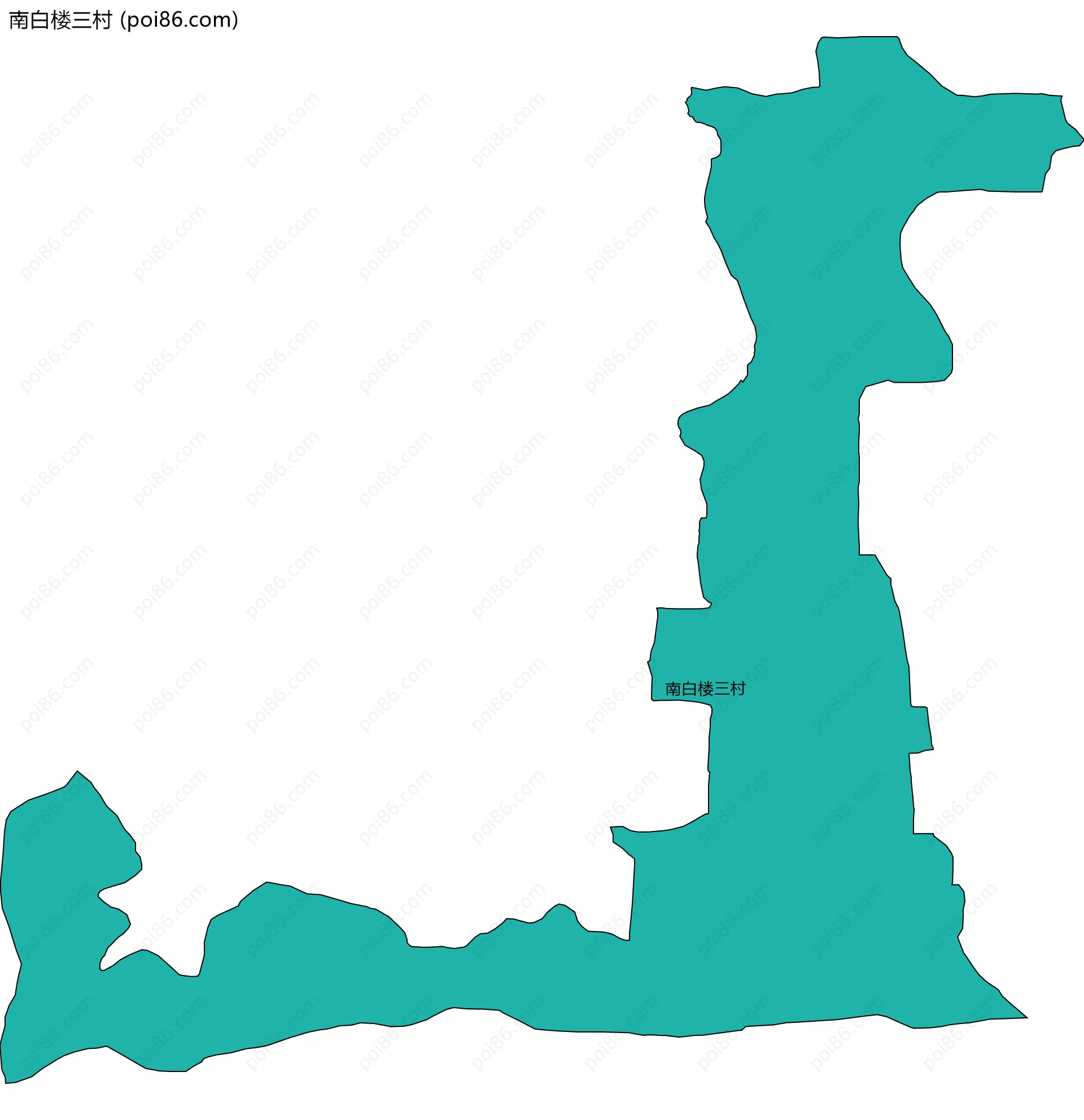 南白楼三村边界地图