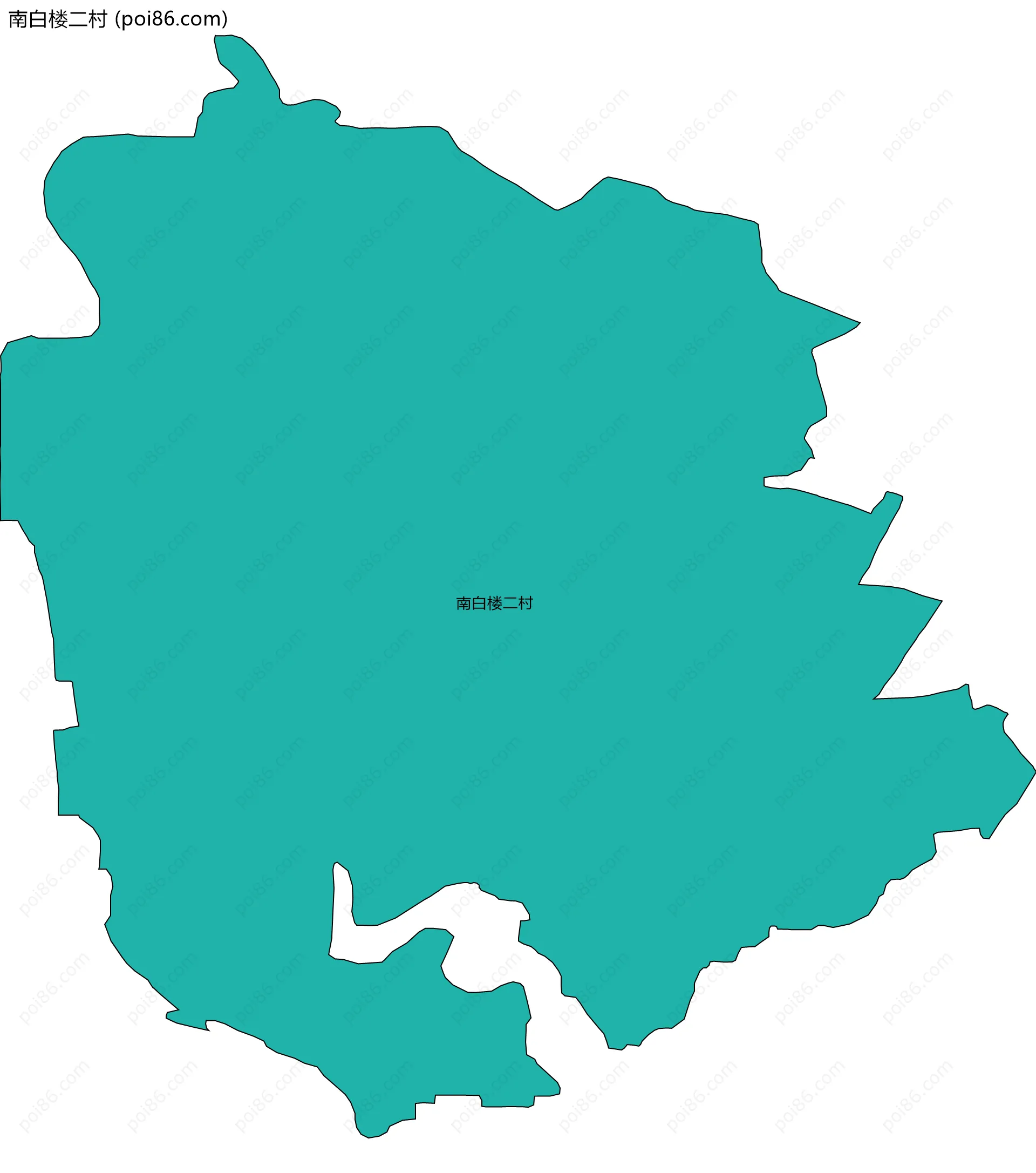 南白楼二村边界地图