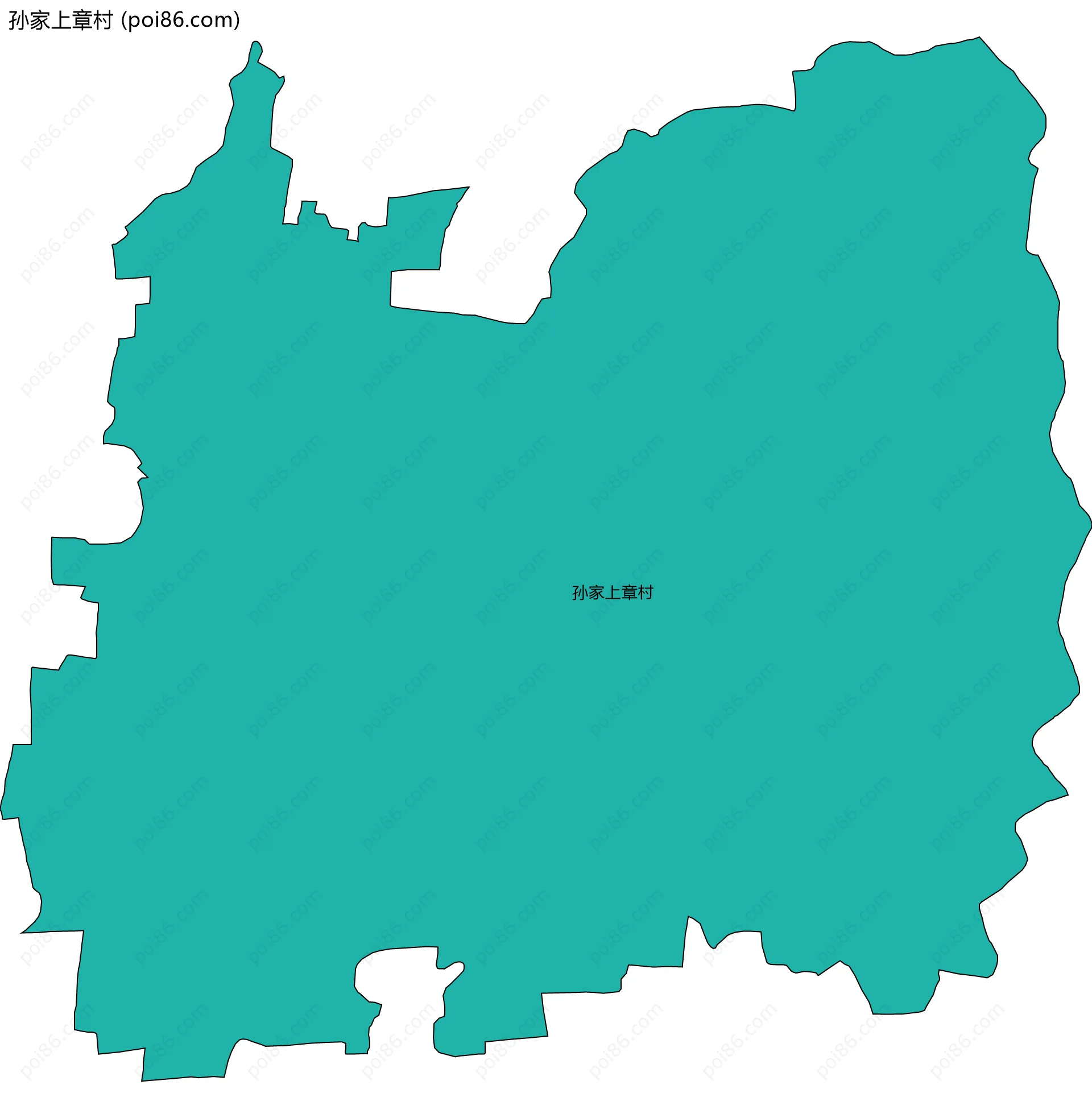 孙家上章村边界地图