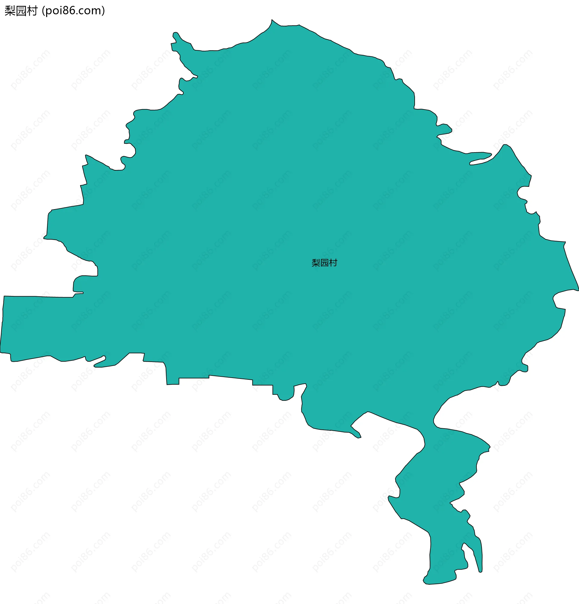 梨园村边界地图