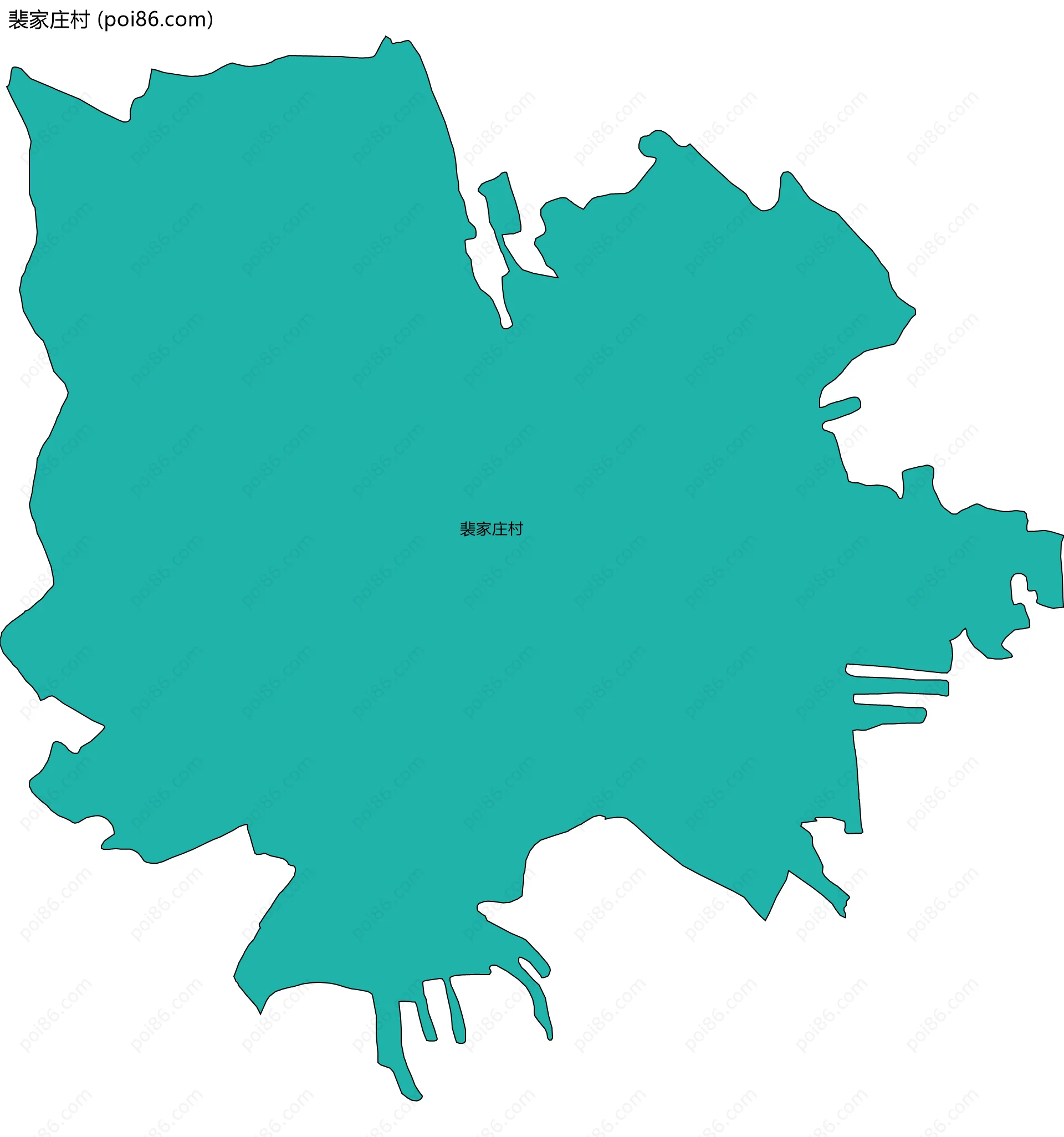 裴家庄村边界地图