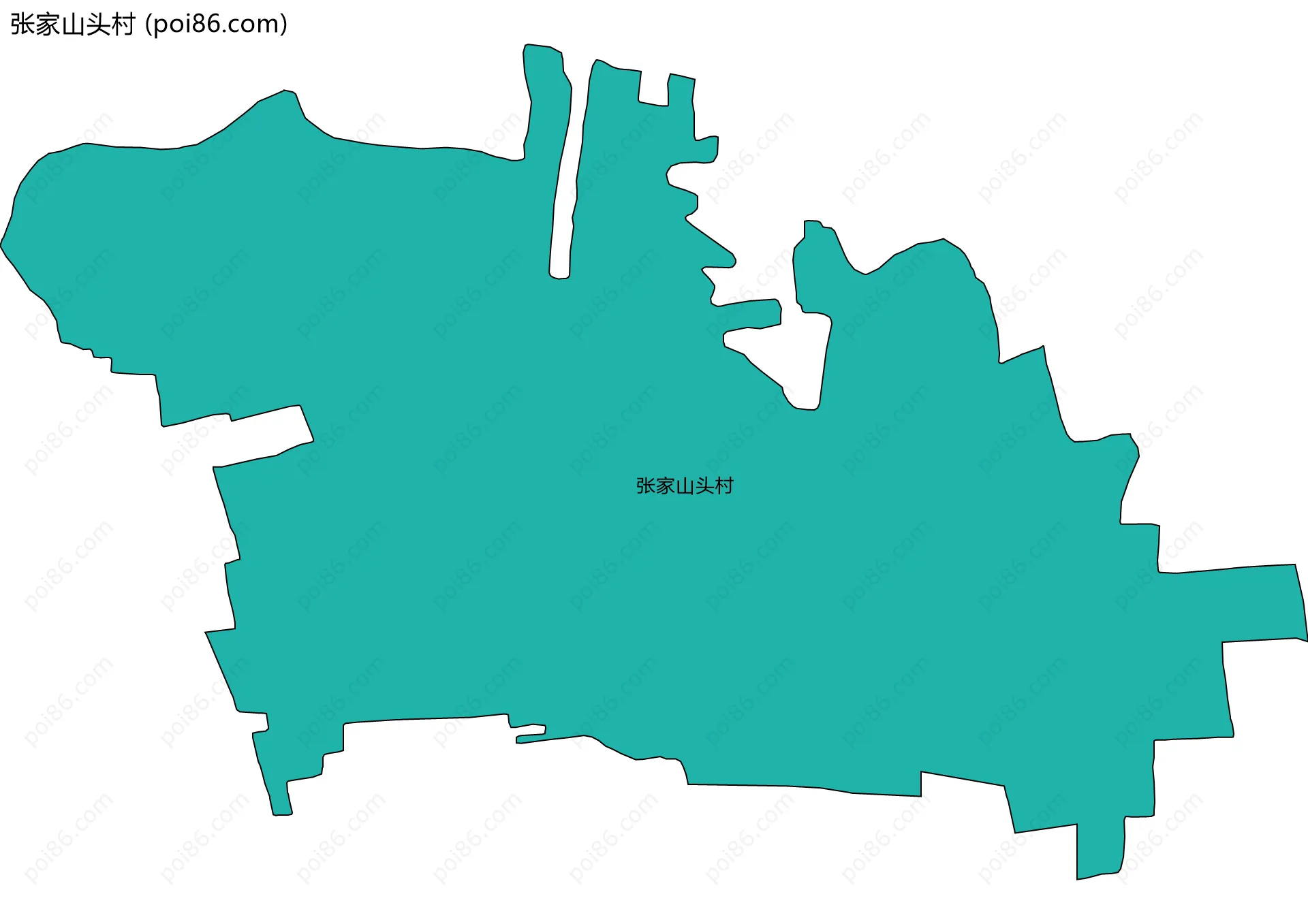 张家山头村边界地图