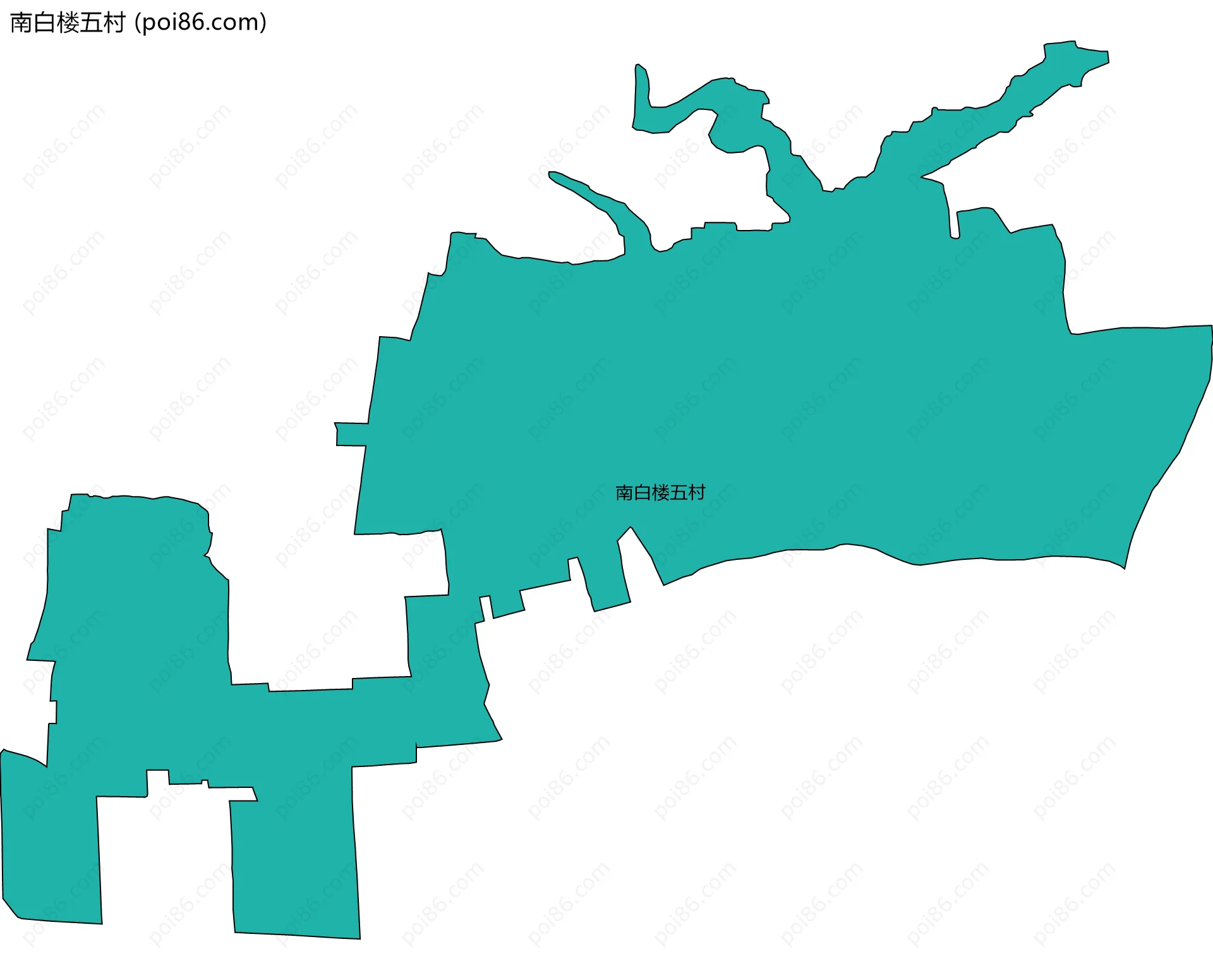南白楼五村边界地图