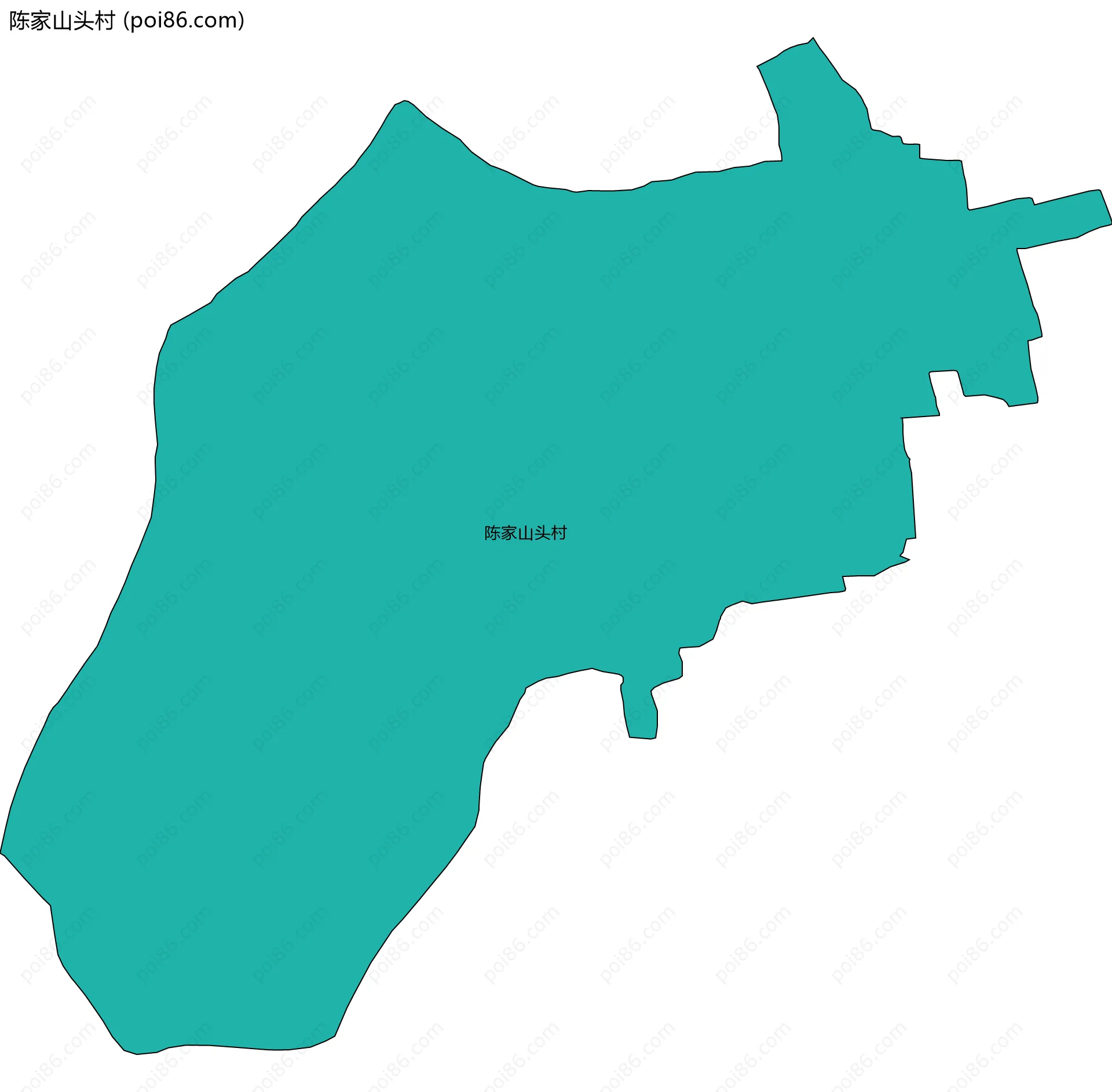 陈家山头村边界地图