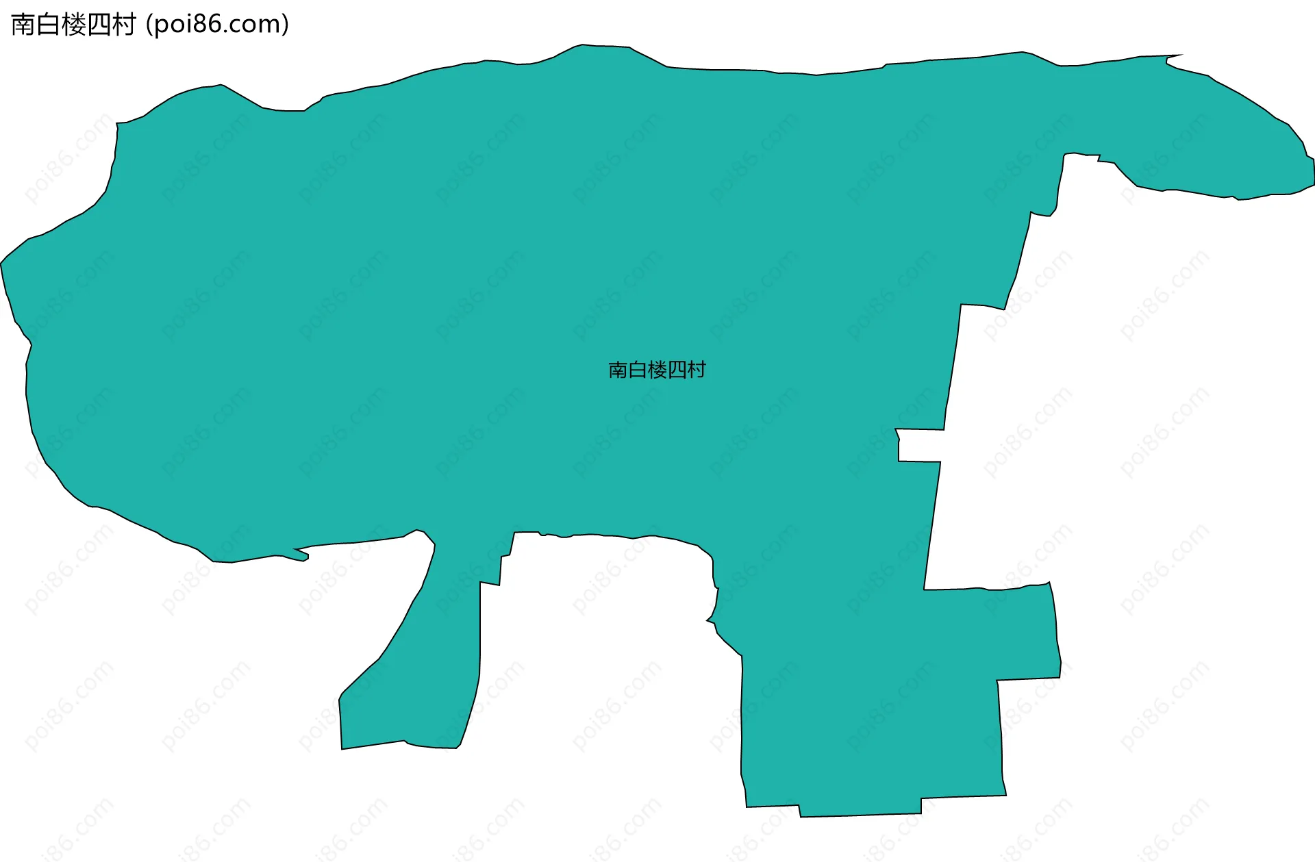 南白楼四村边界地图