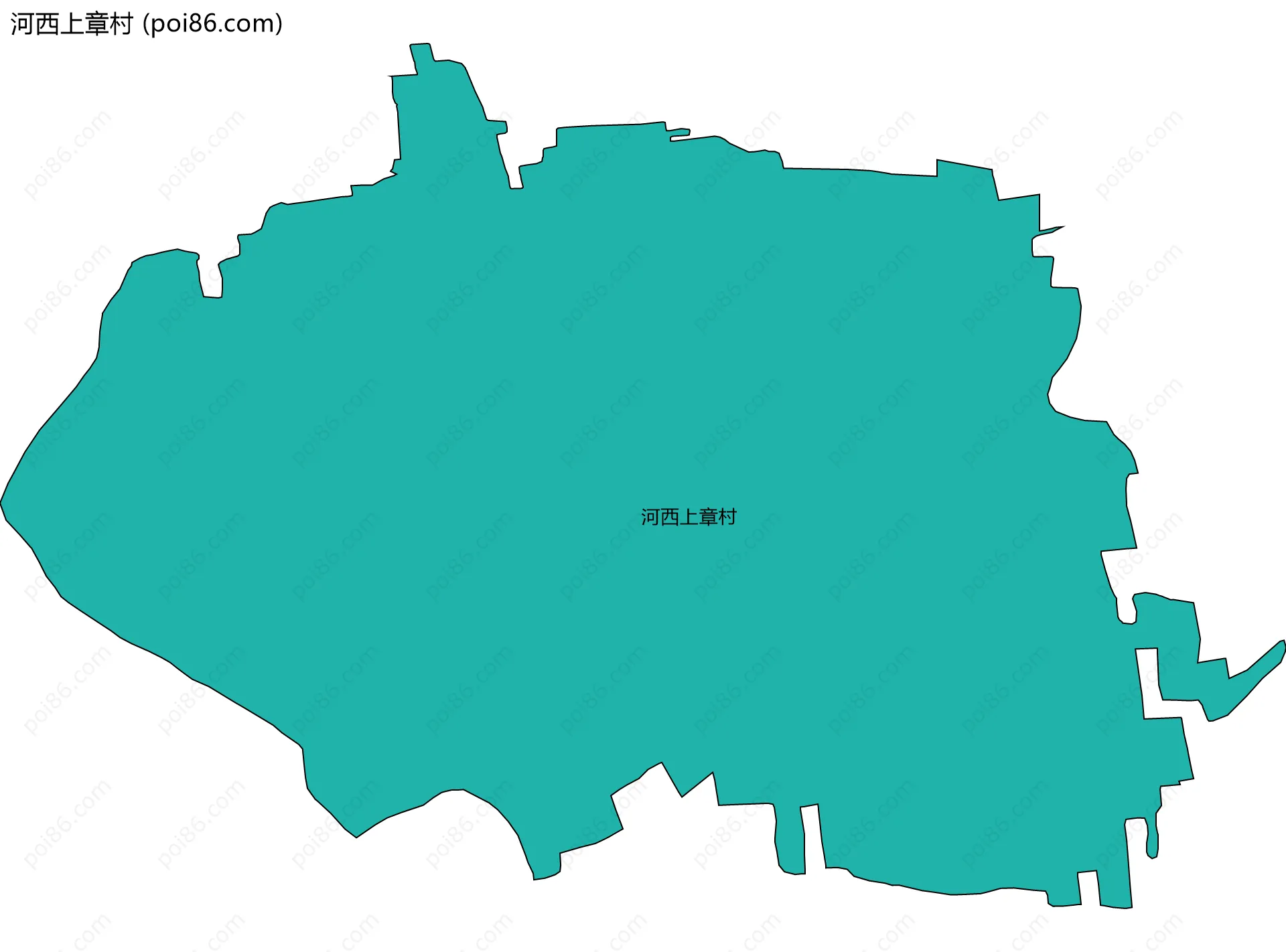 河西上章村边界地图