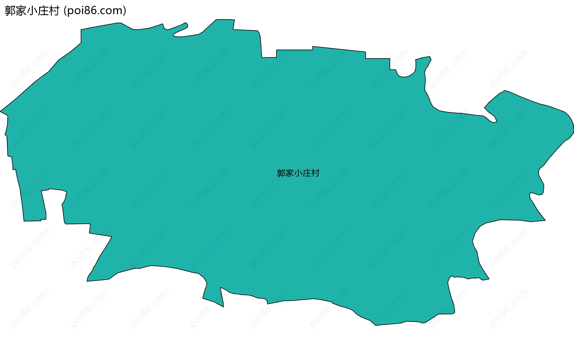 郭家小庄村边界地图