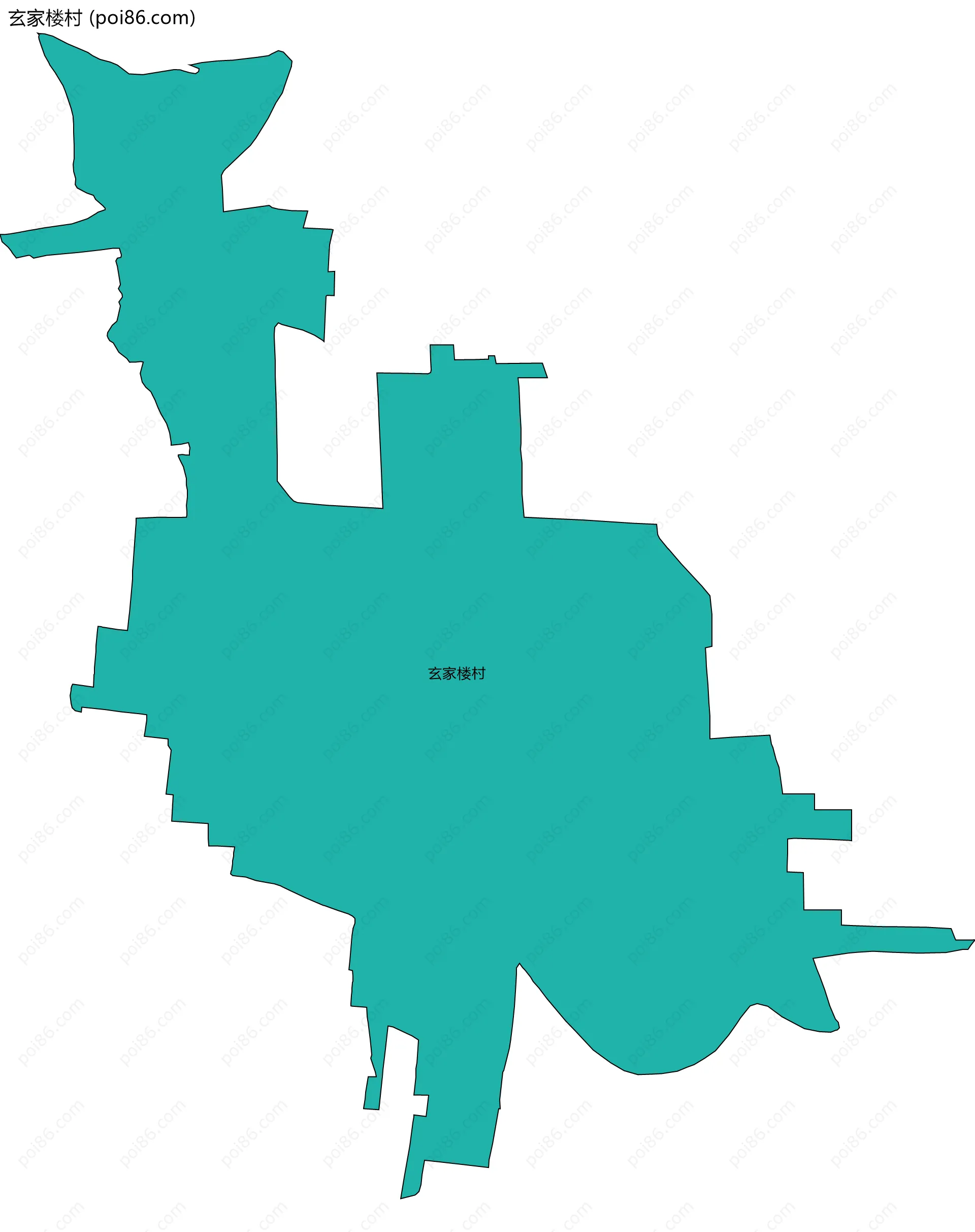 玄家楼村边界地图