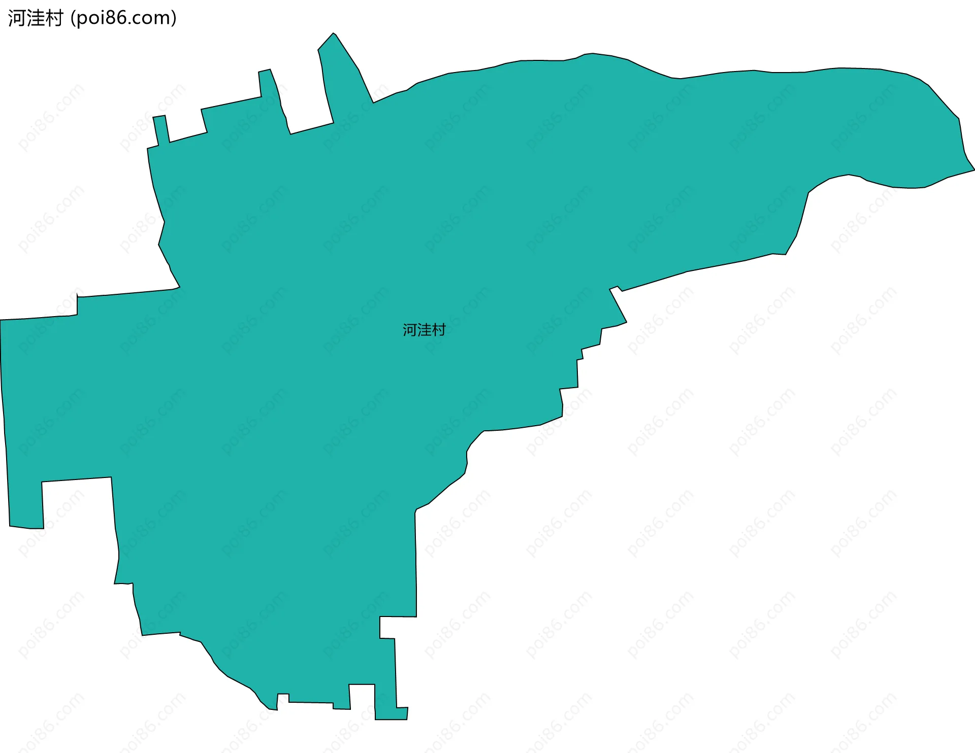 河洼村边界地图