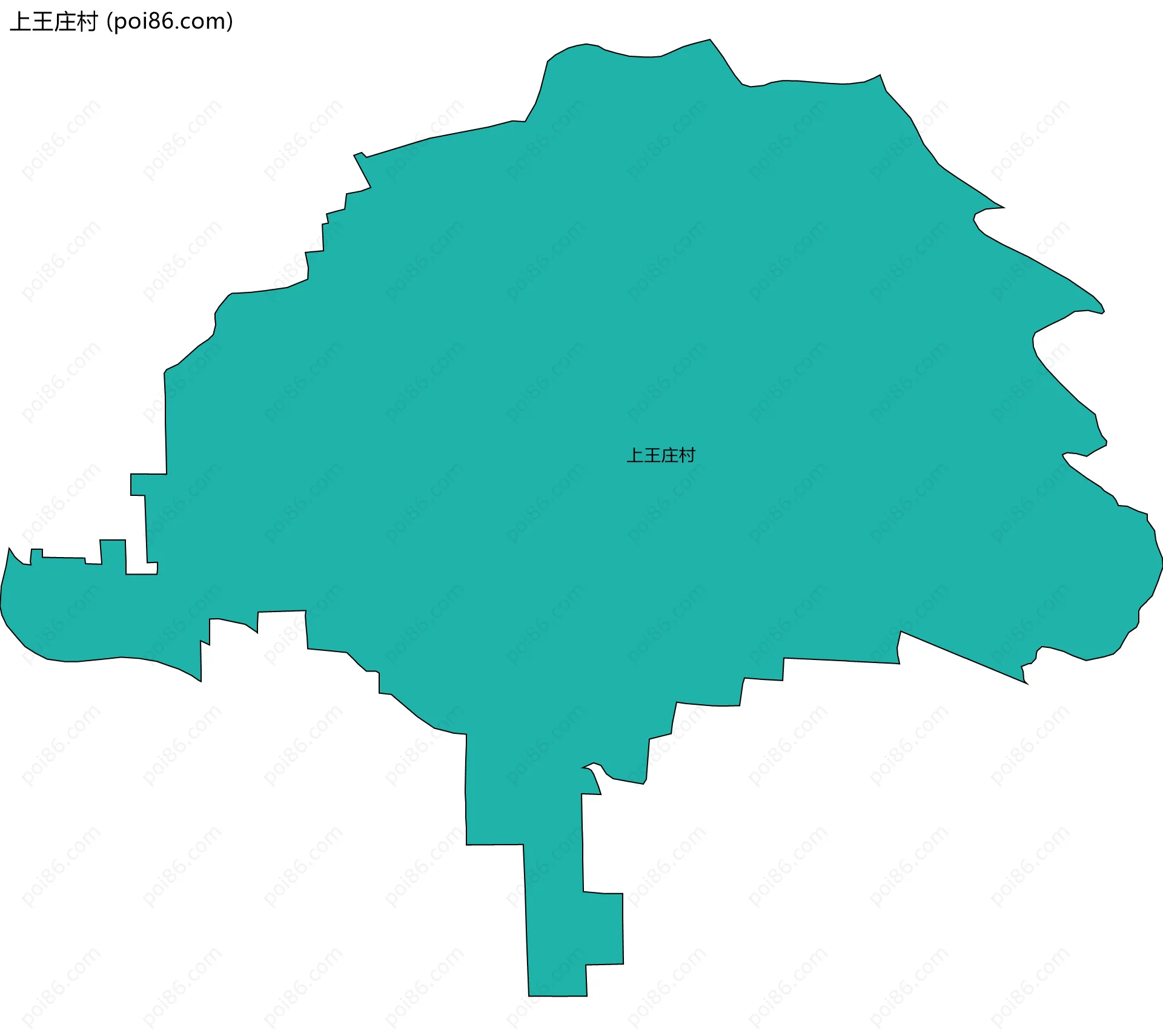 上王庄村边界地图