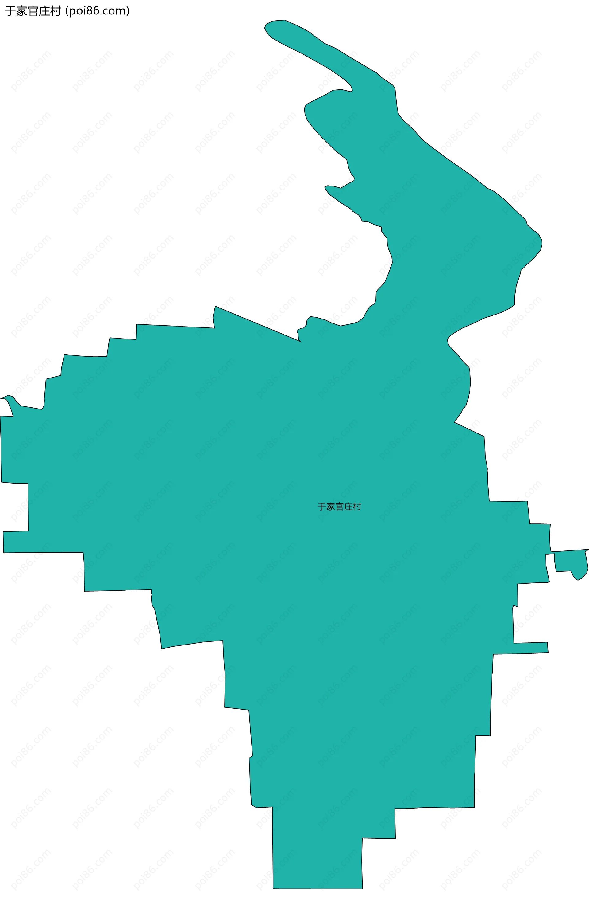 于家官庄村边界地图