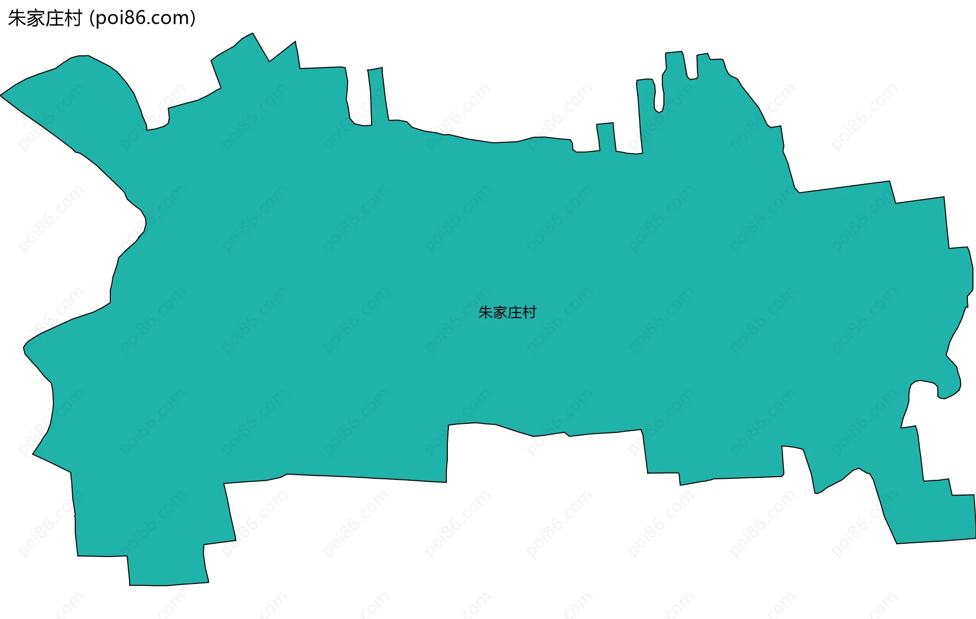 朱家庄村边界地图