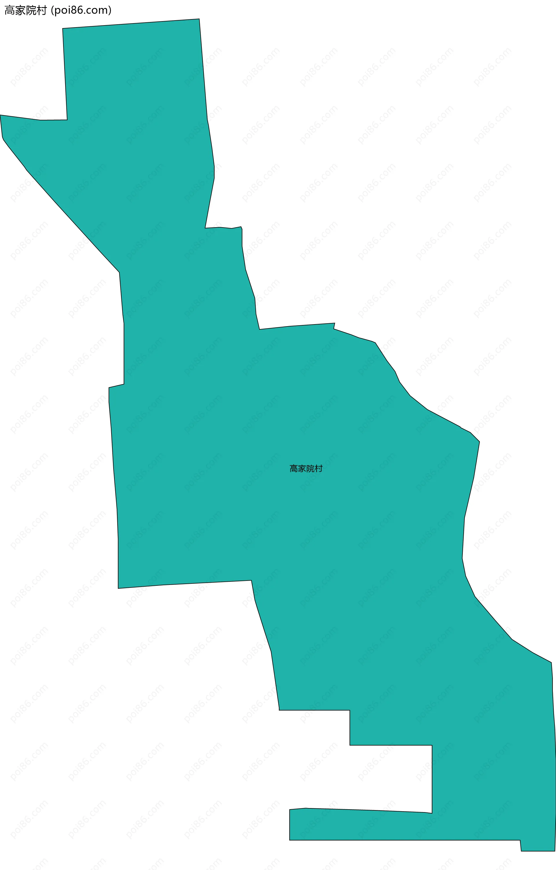 高家院村边界地图