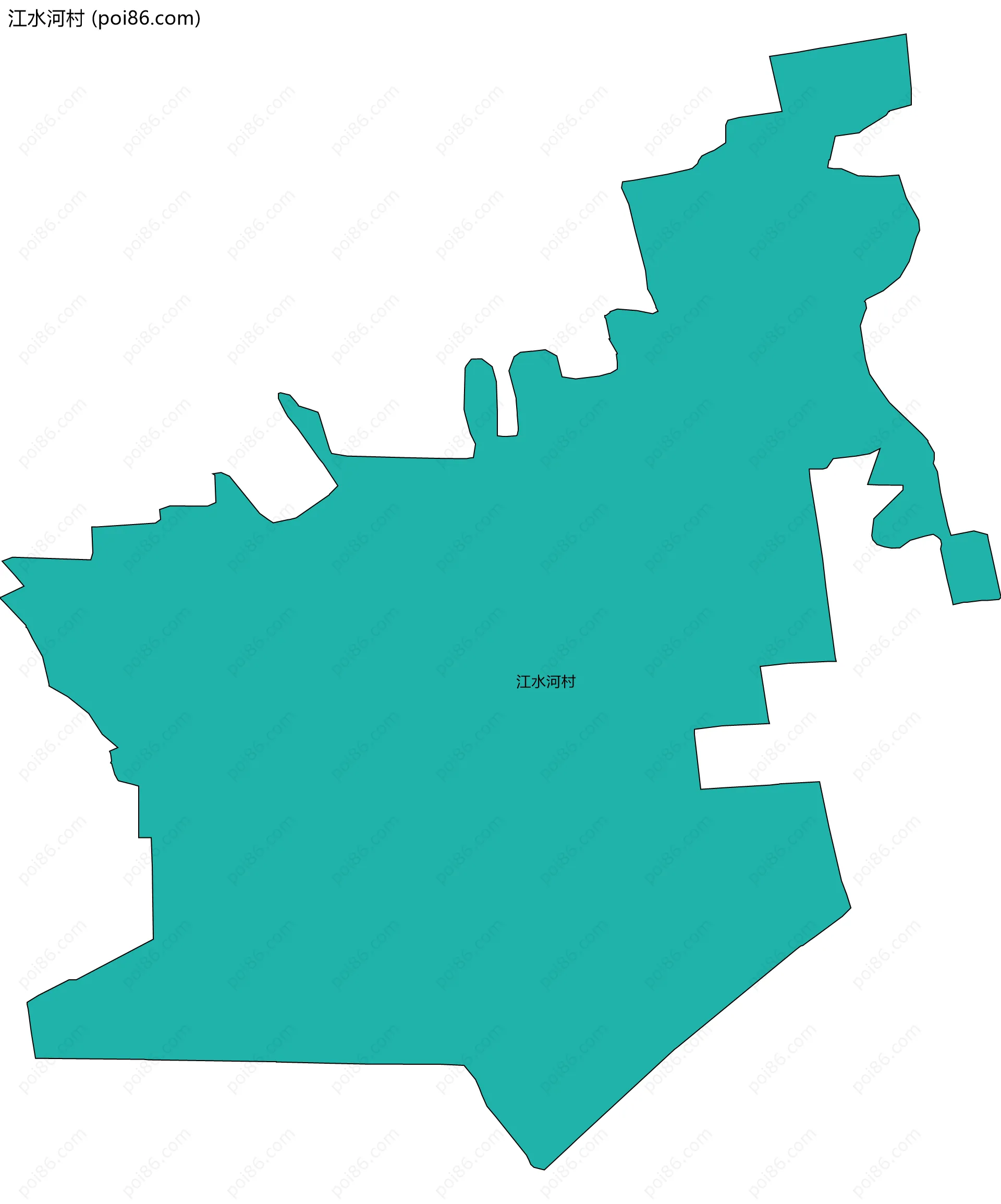 江水河村边界地图