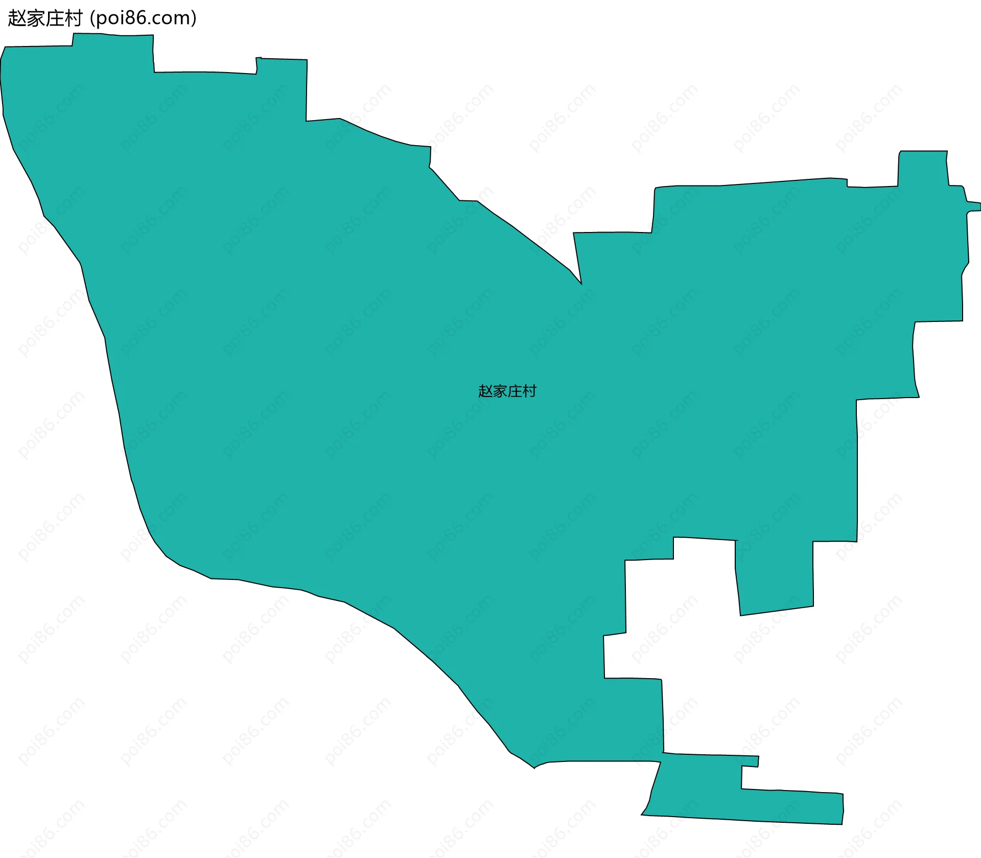 赵家庄村边界地图