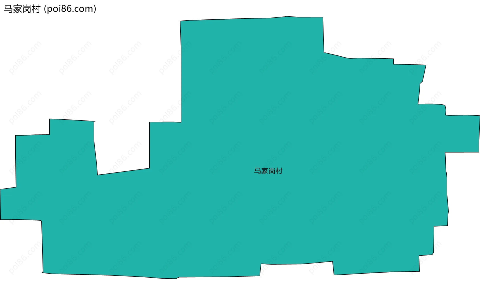 马家岗村边界地图