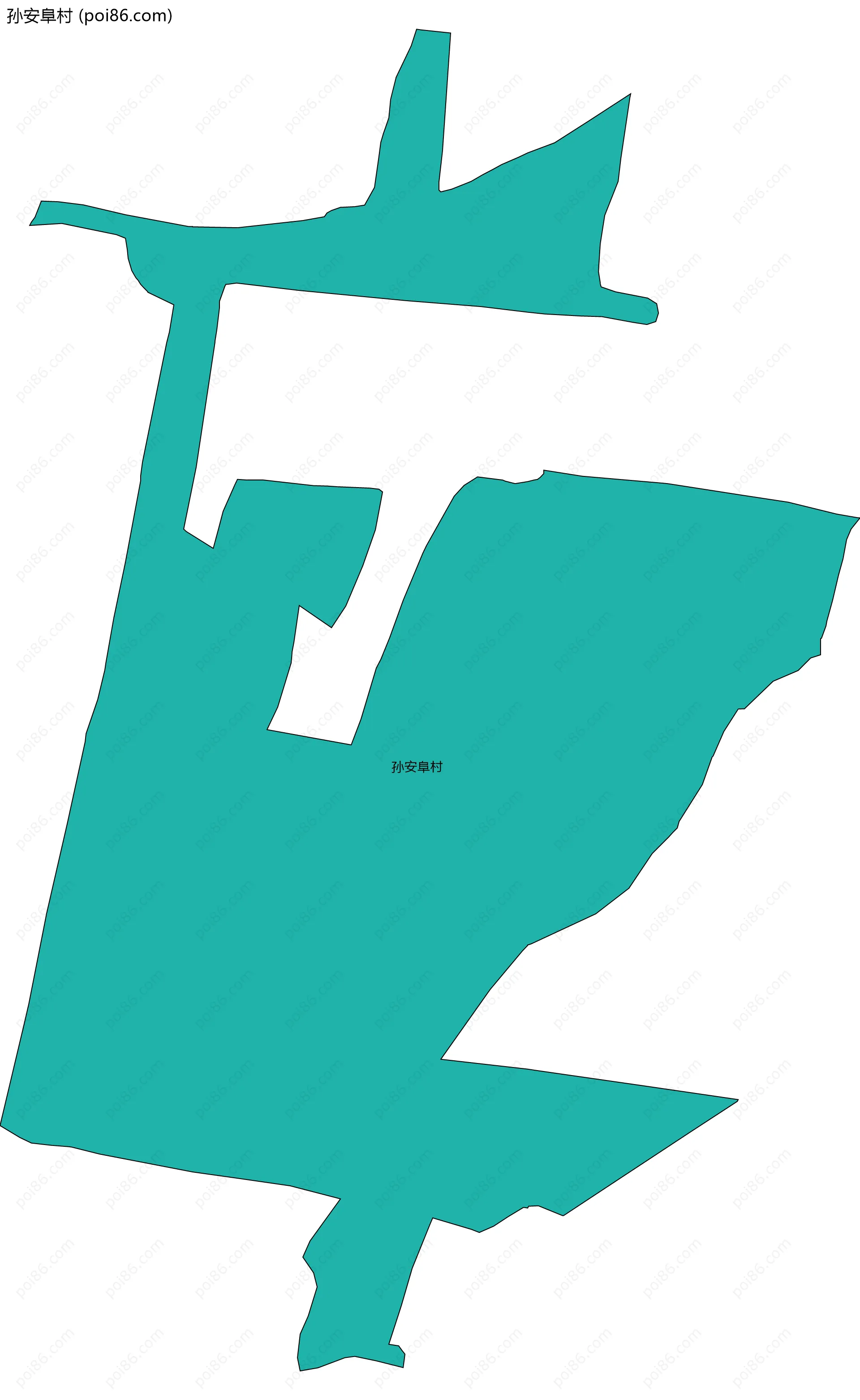 孙安阜村边界地图