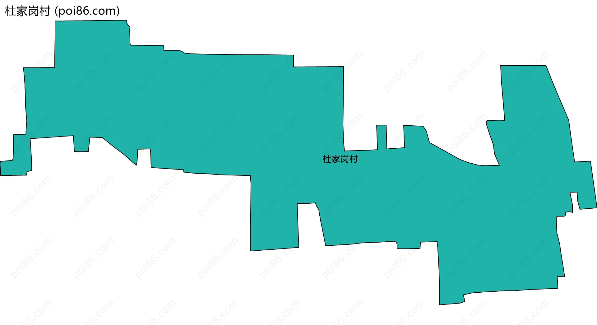 杜家岗村边界地图