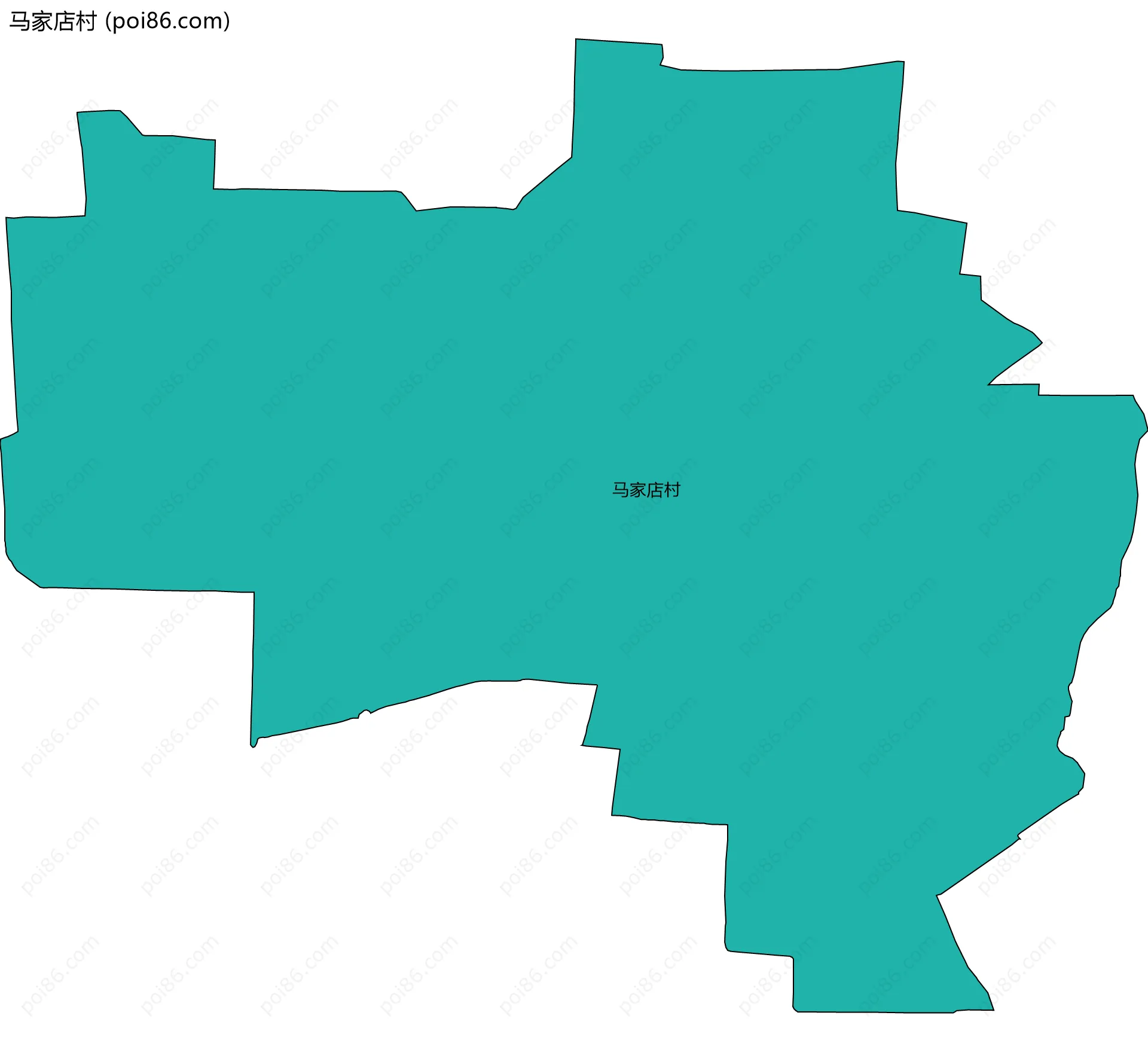 马家店村边界地图