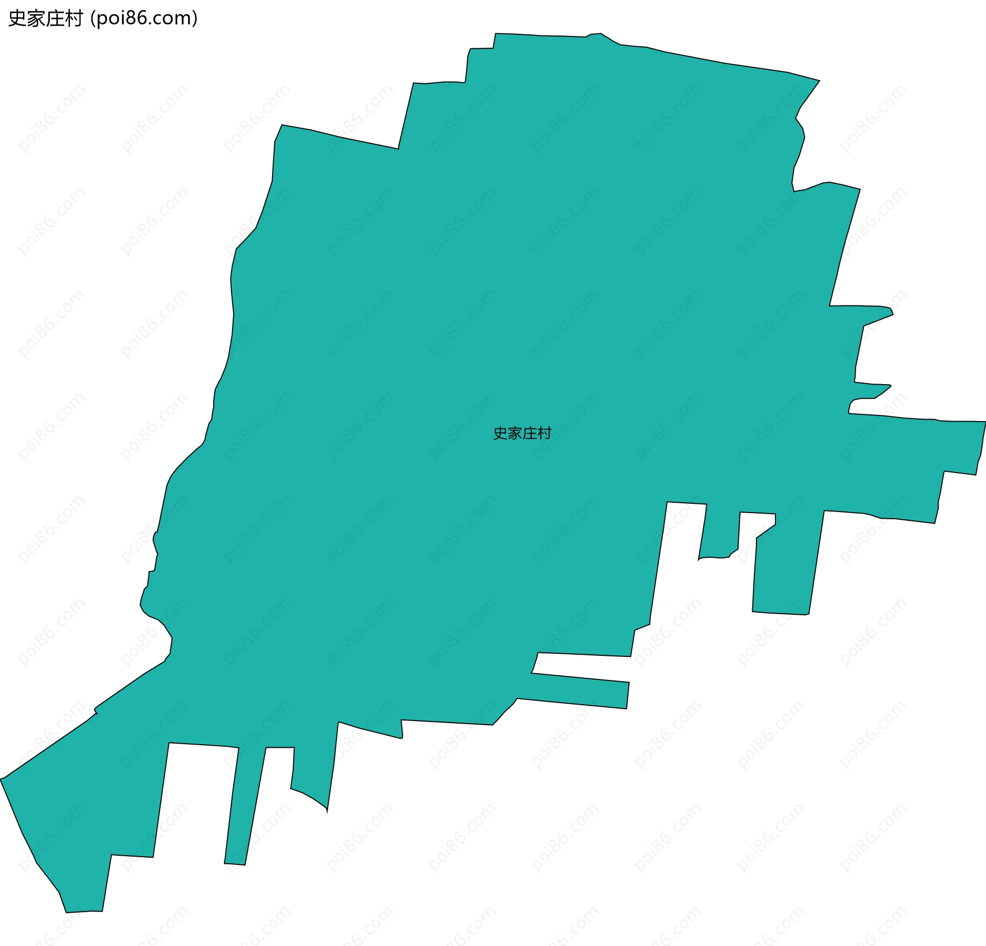 史家庄村边界地图