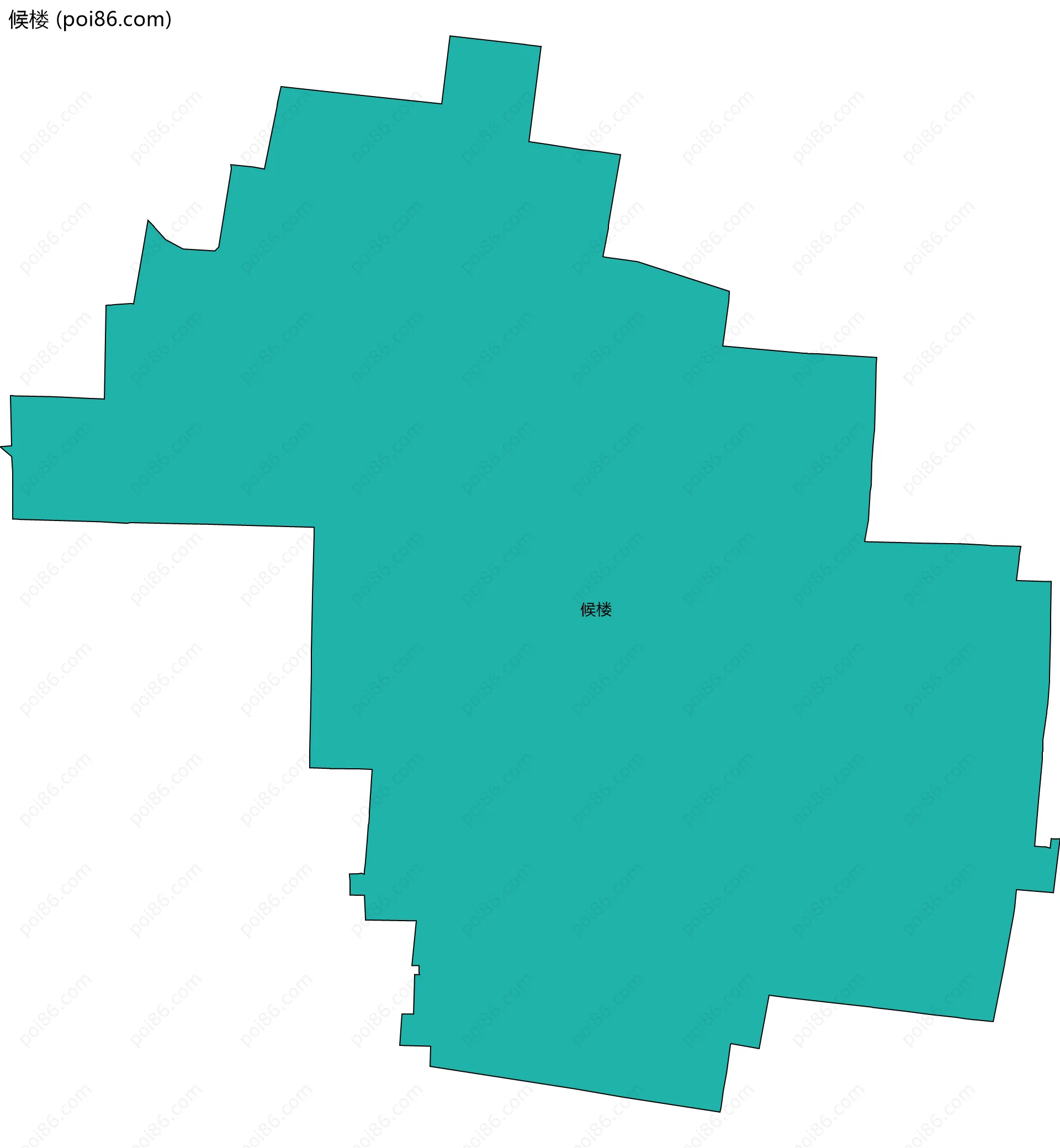 候楼边界地图