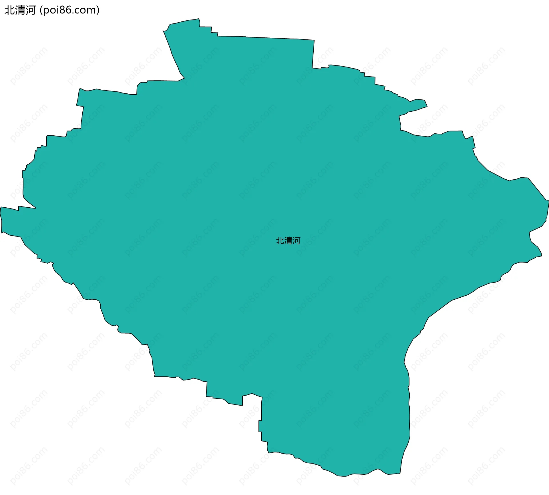北清河边界地图