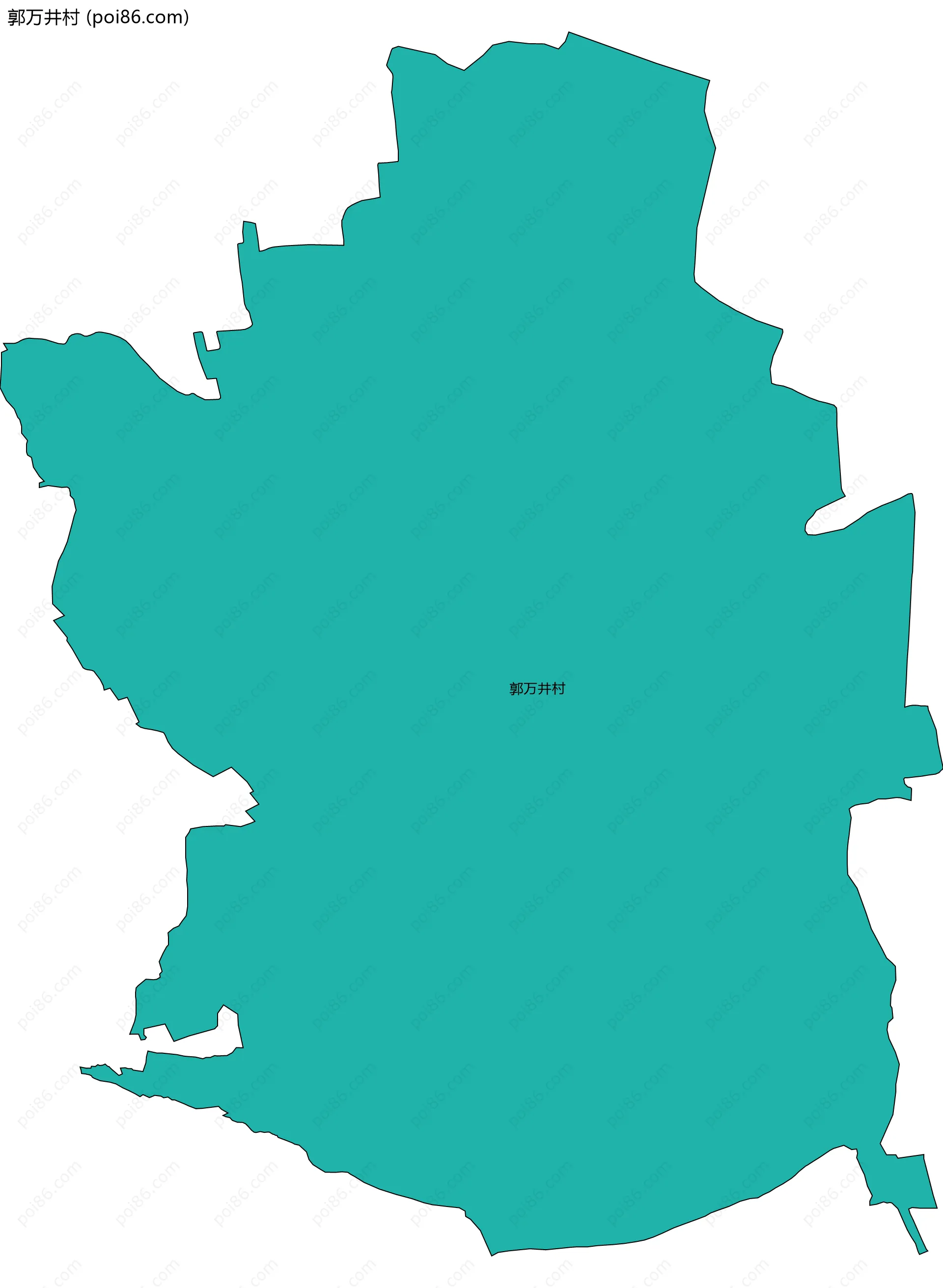 郭万井村边界地图
