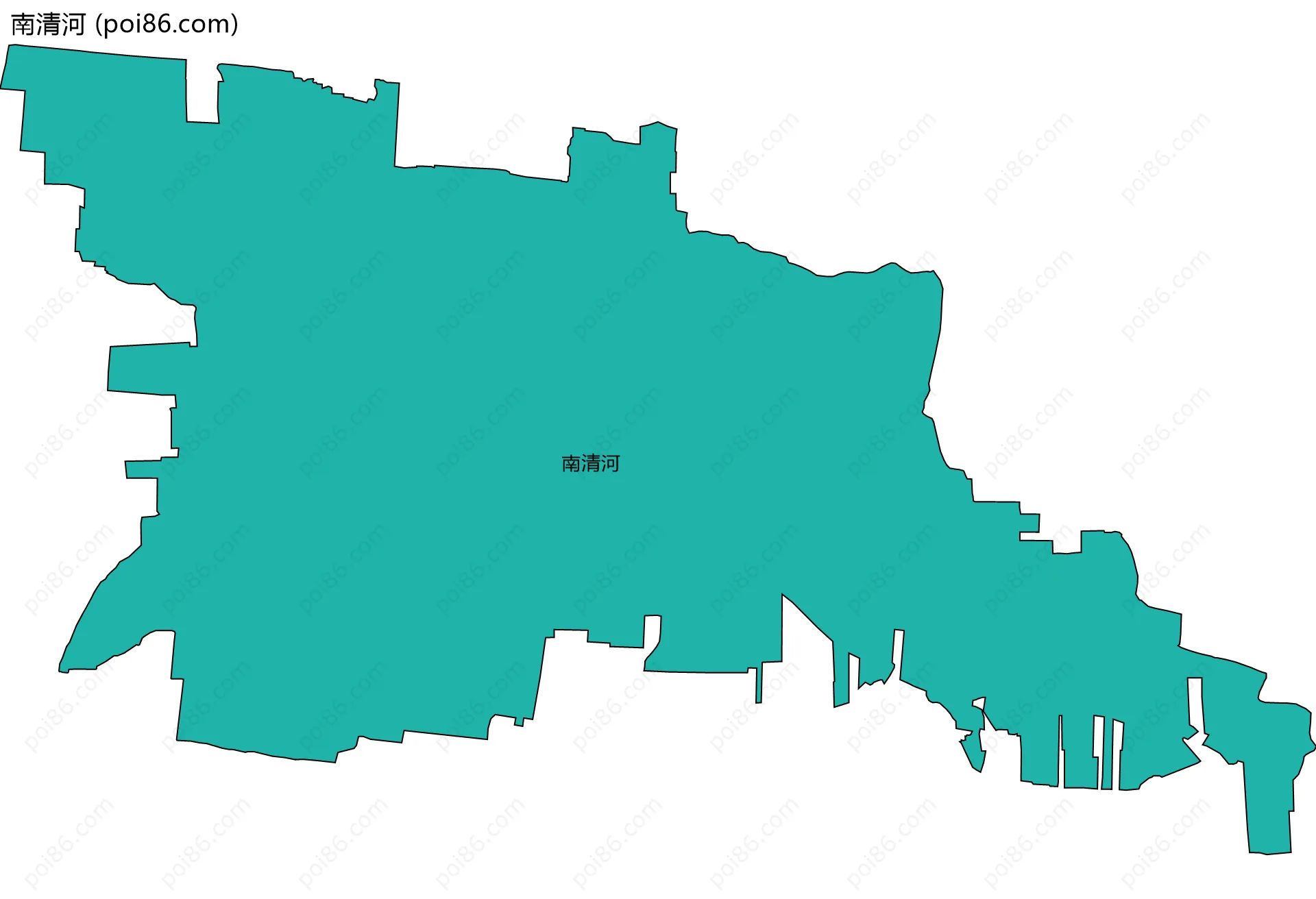 南清河边界地图