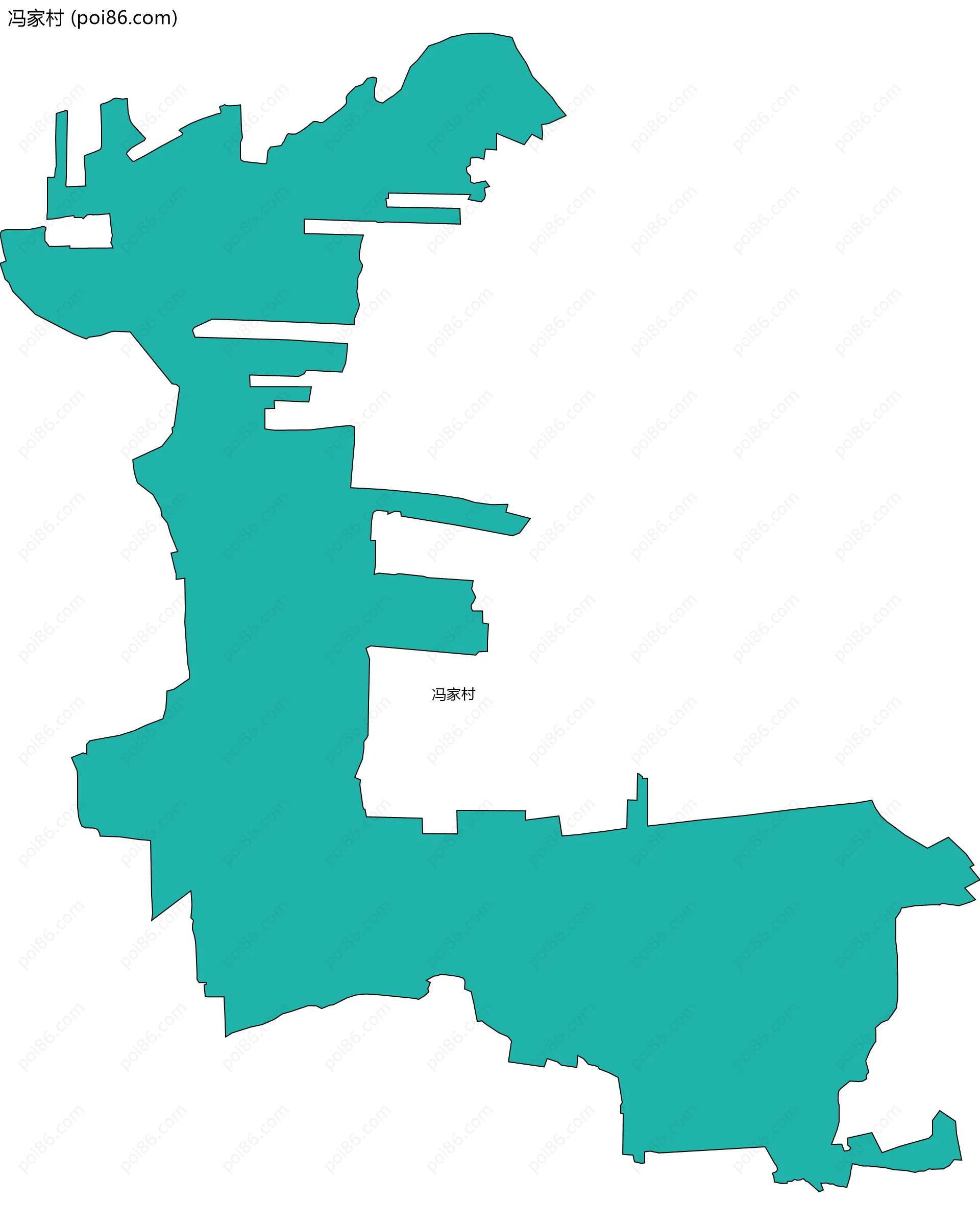 冯家村边界地图