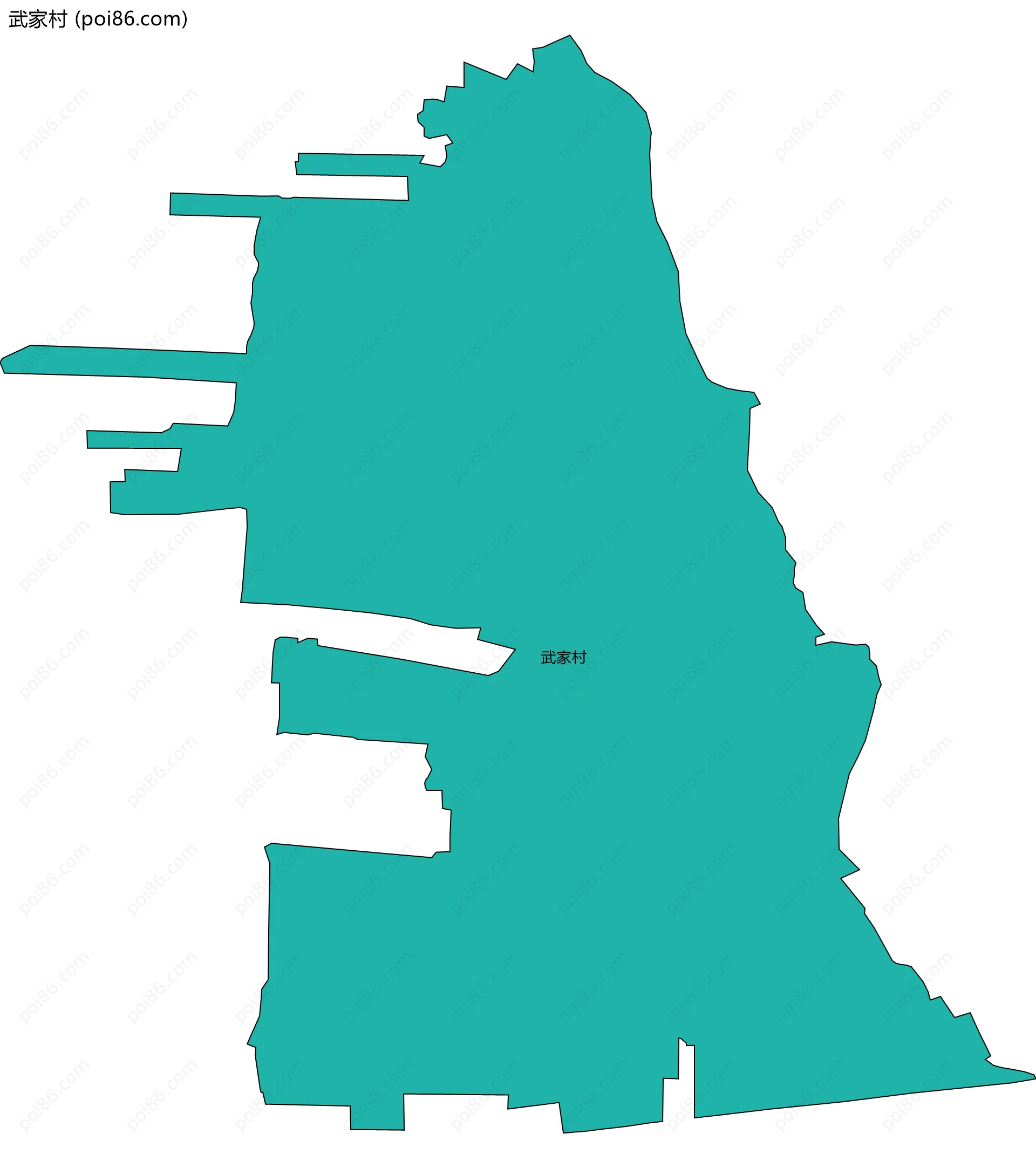 武家村边界地图