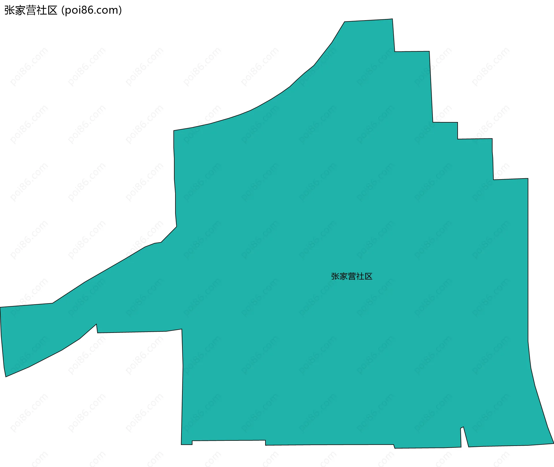 张家营社区边界地图