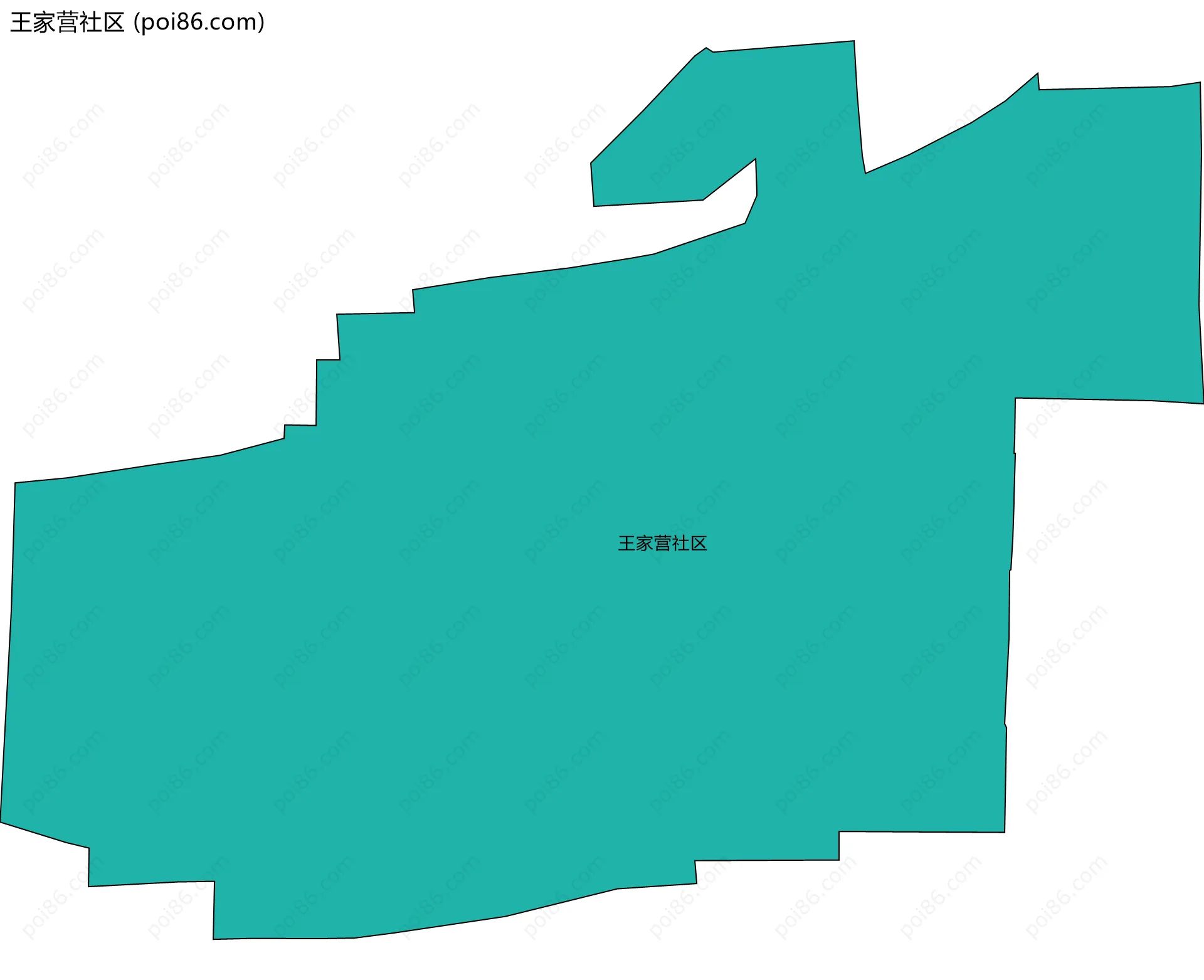 王家营社区边界地图