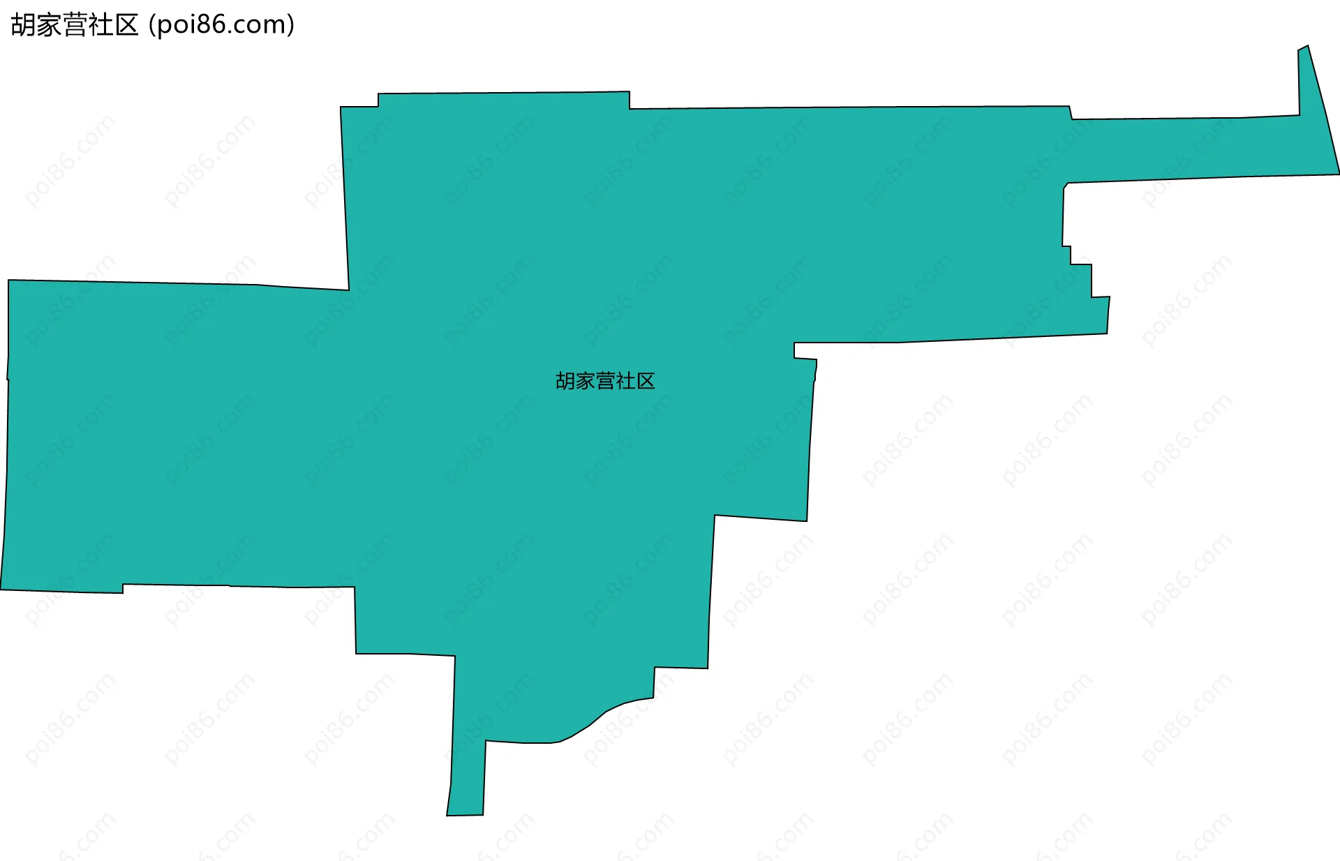 胡家营社区边界地图