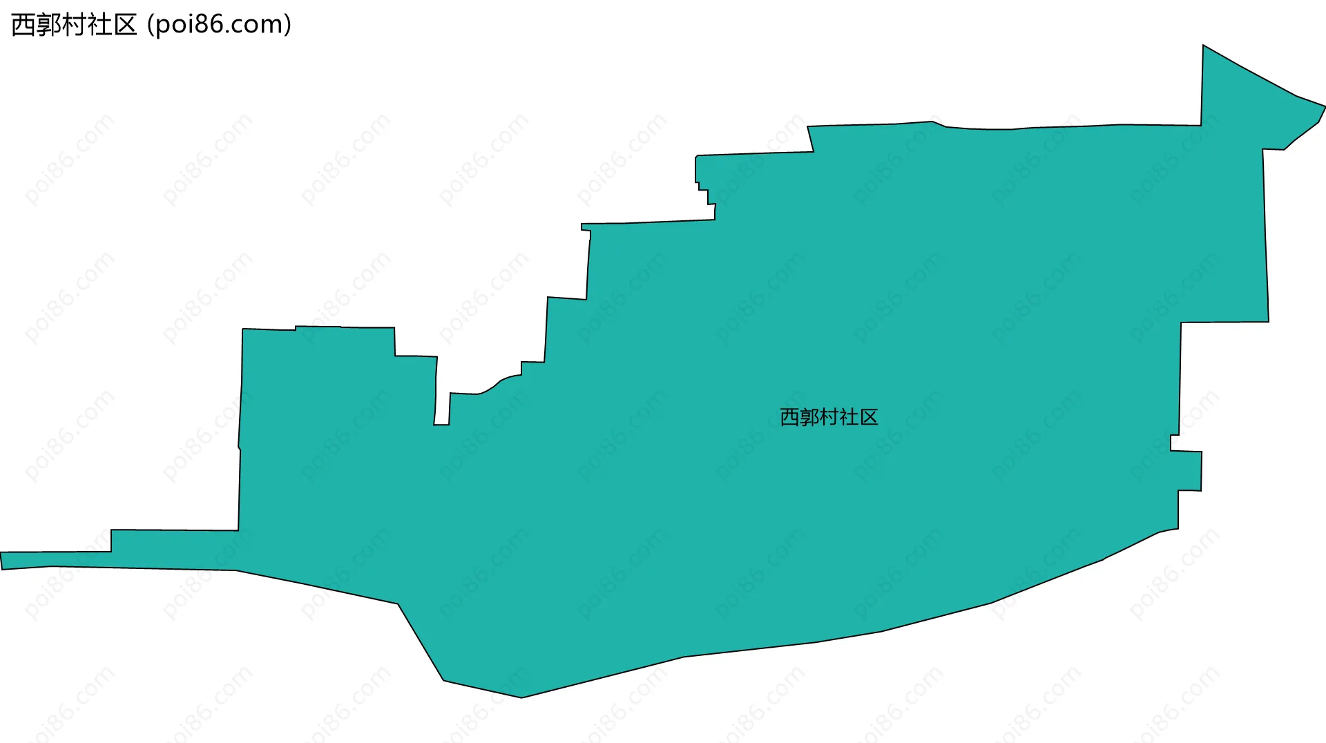 西郭村社区边界地图