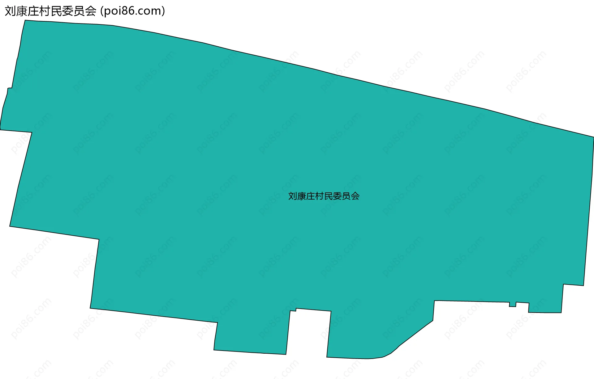 刘康庄村民委员会边界地图