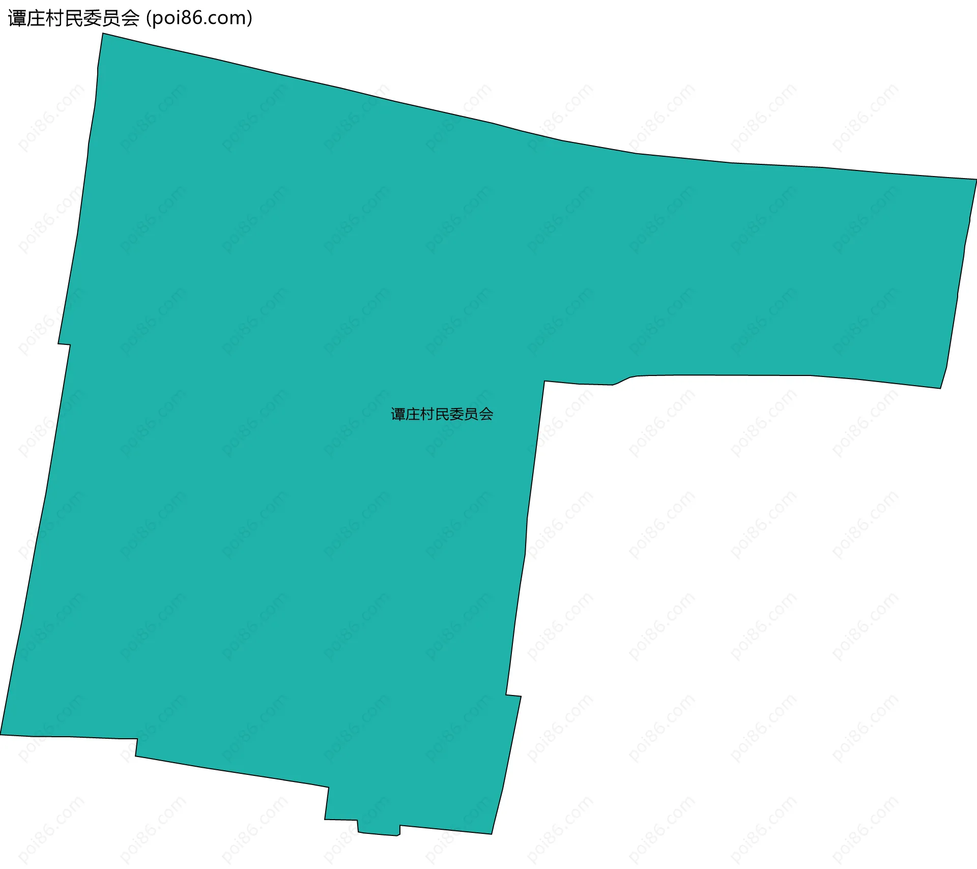 谭庄村民委员会边界地图