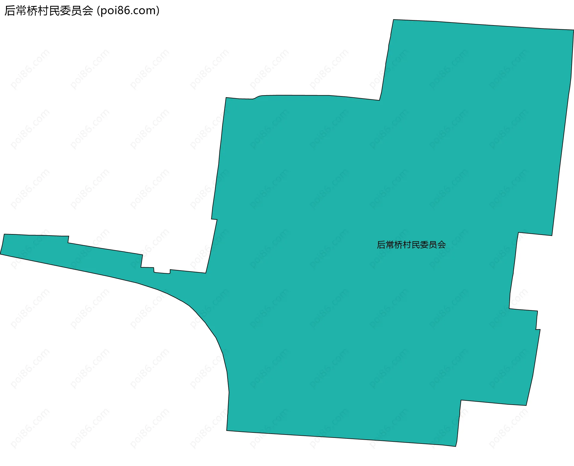 后常桥村民委员会边界地图