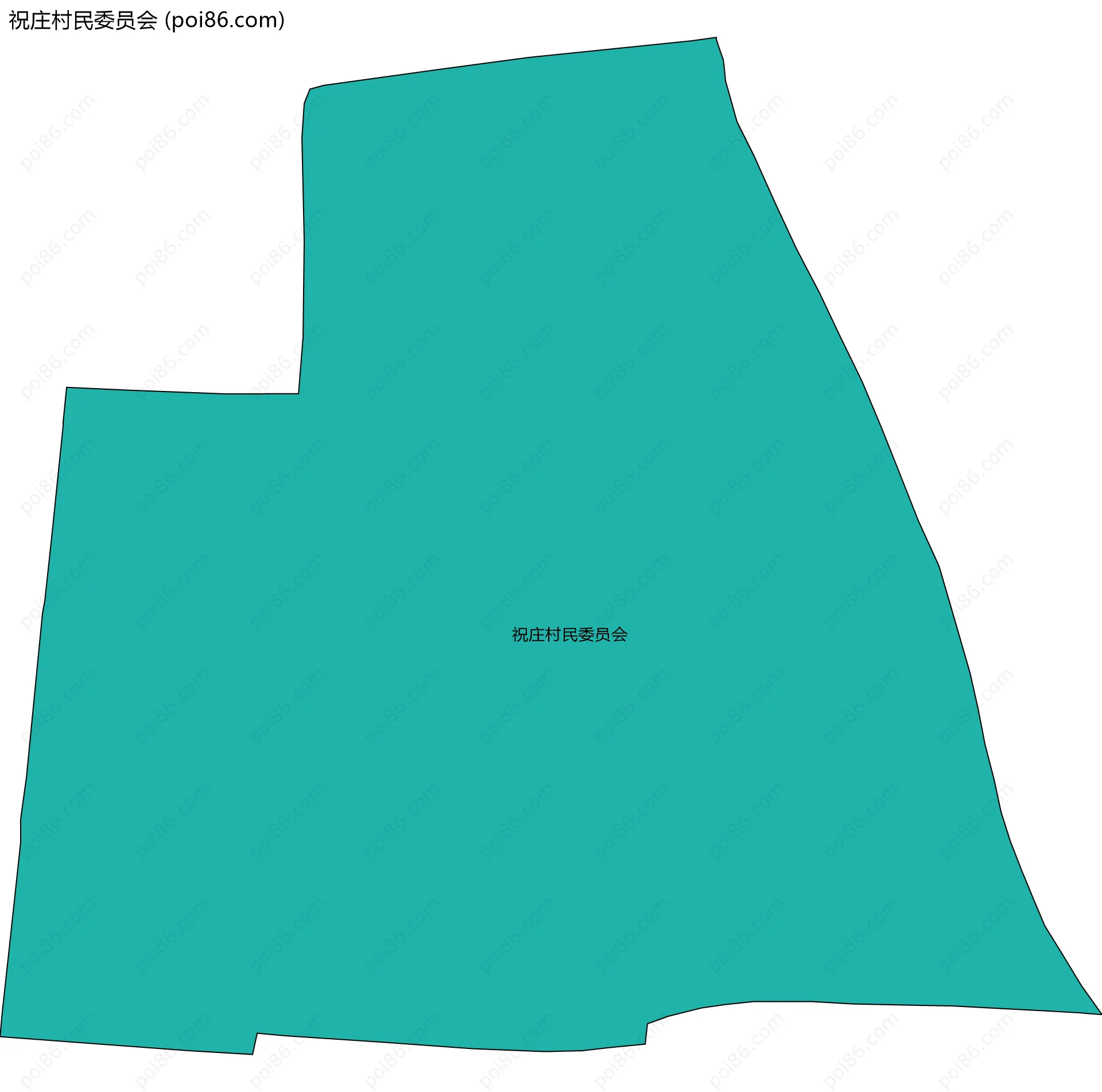 祝庄村民委员会边界地图