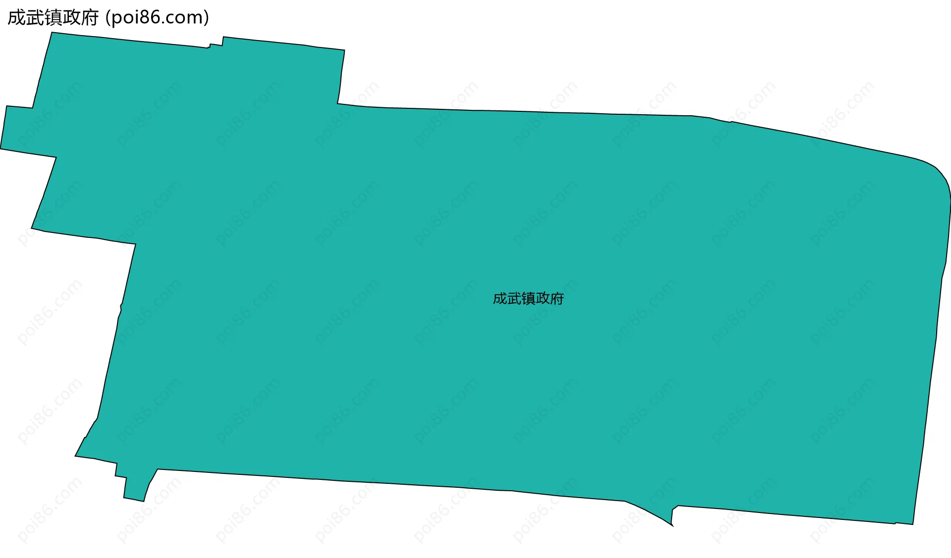 成武镇政府边界地图
