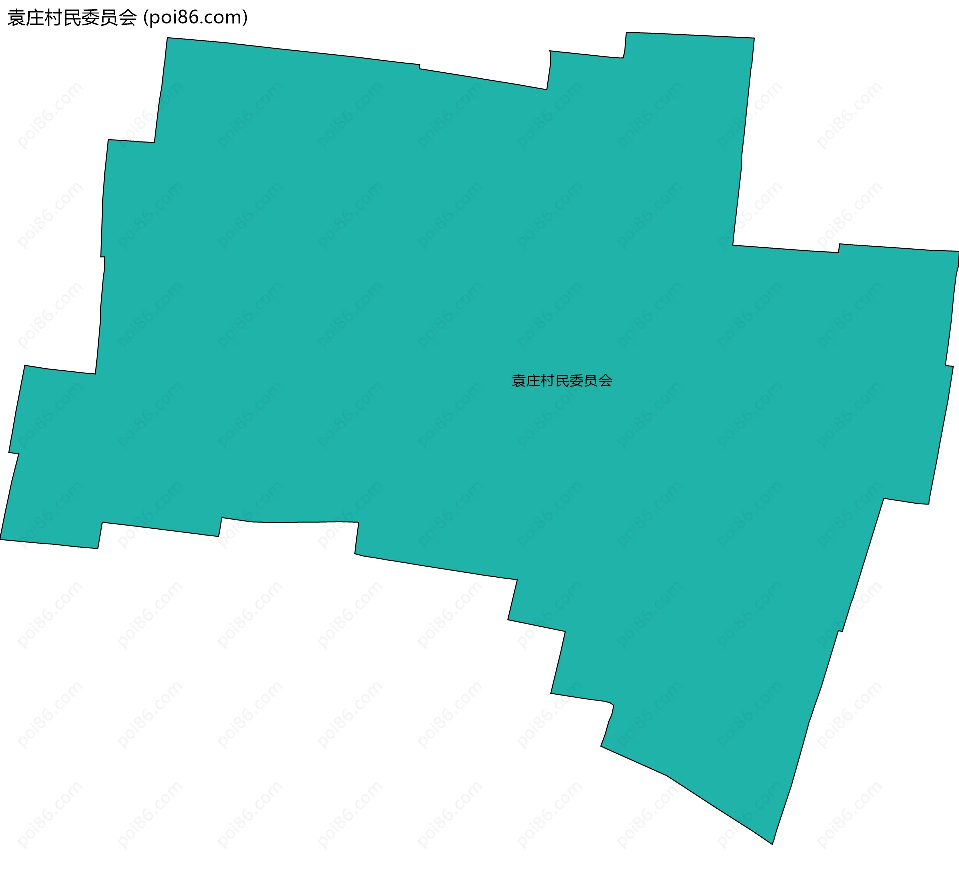 袁庄村民委员会边界地图