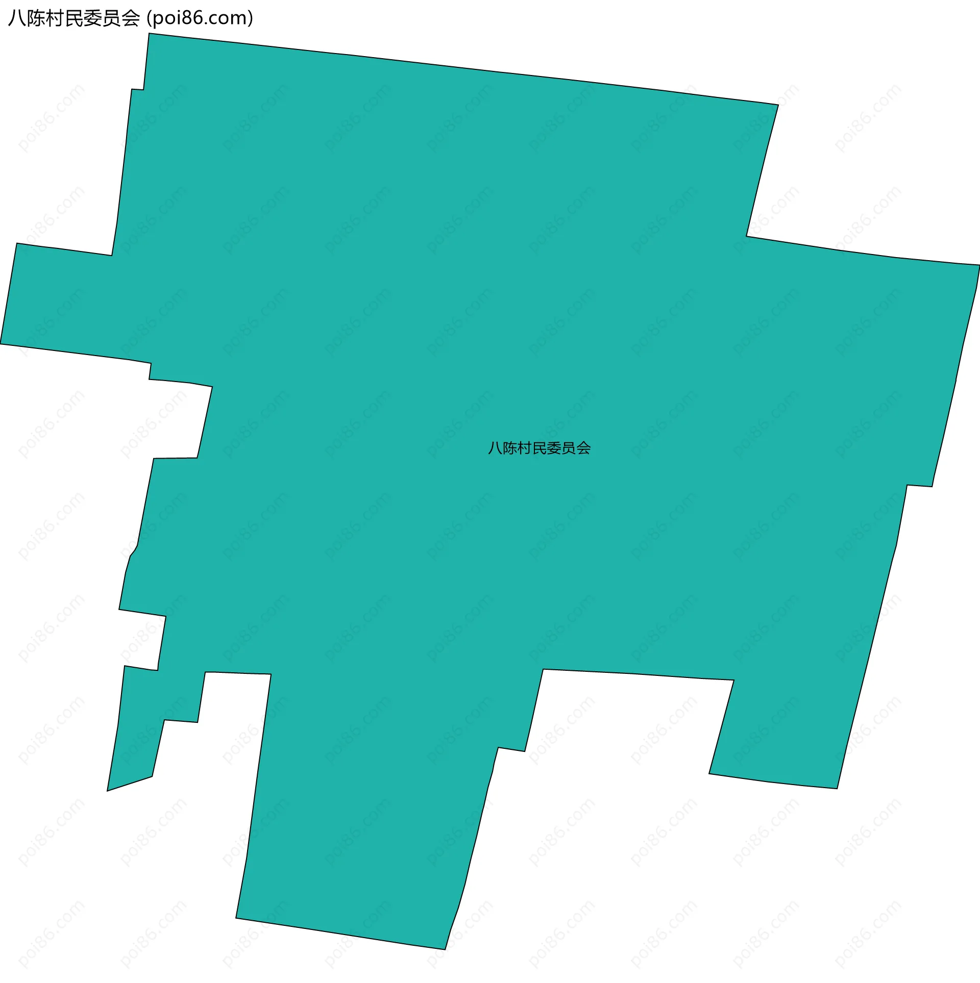 八陈村民委员会边界地图