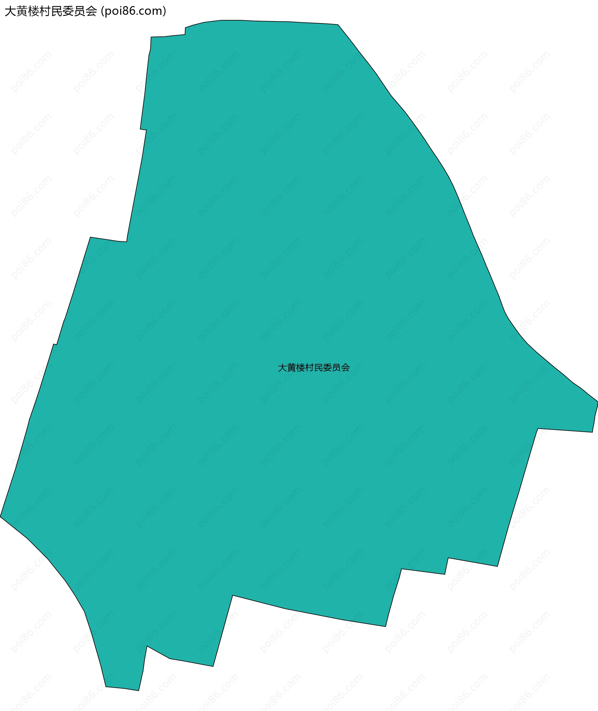 大黄楼村民委员会边界地图