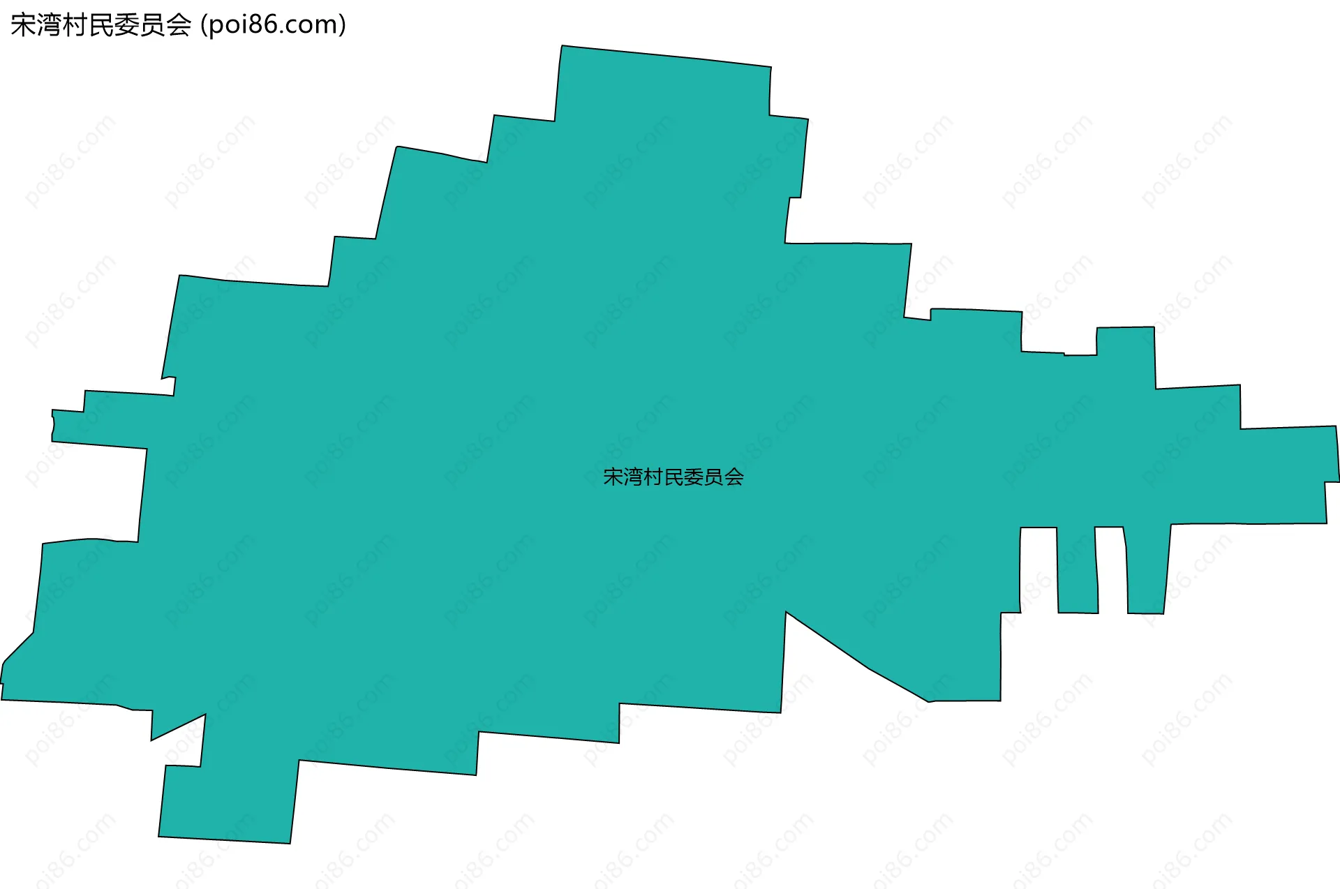 宋湾村民委员会边界地图