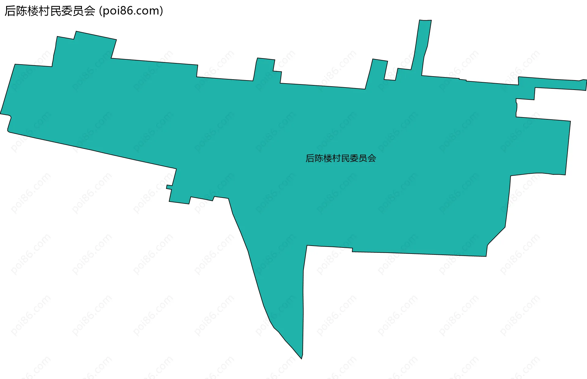 后陈楼村民委员会边界地图
