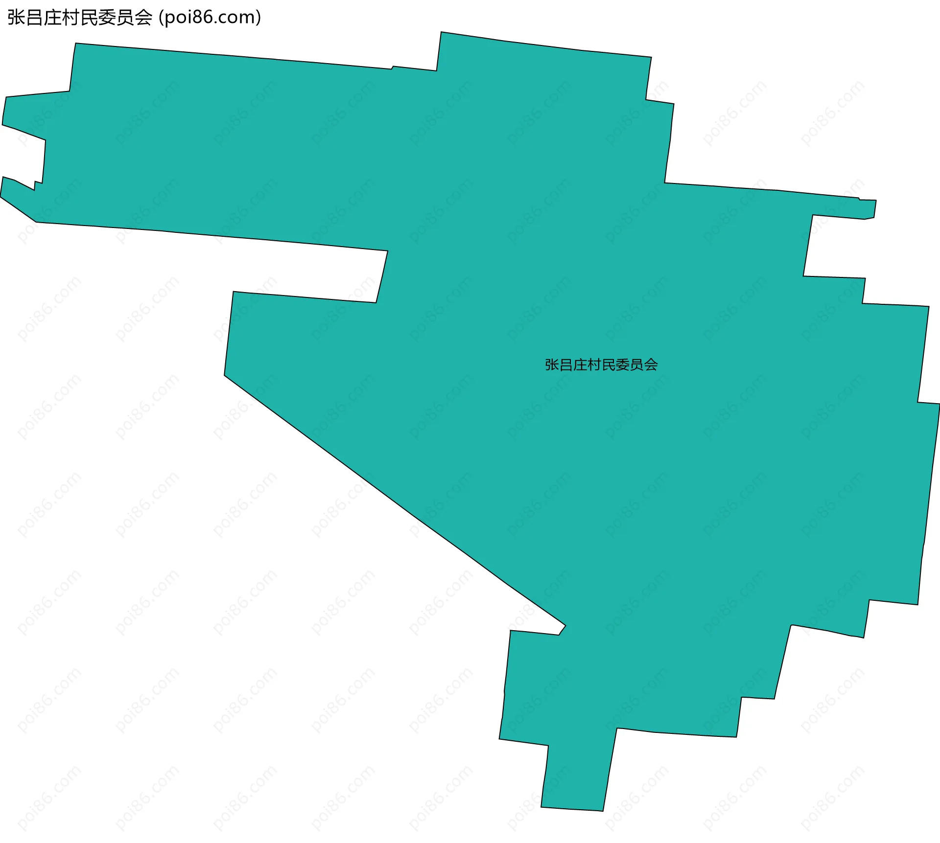张吕庄村民委员会边界地图