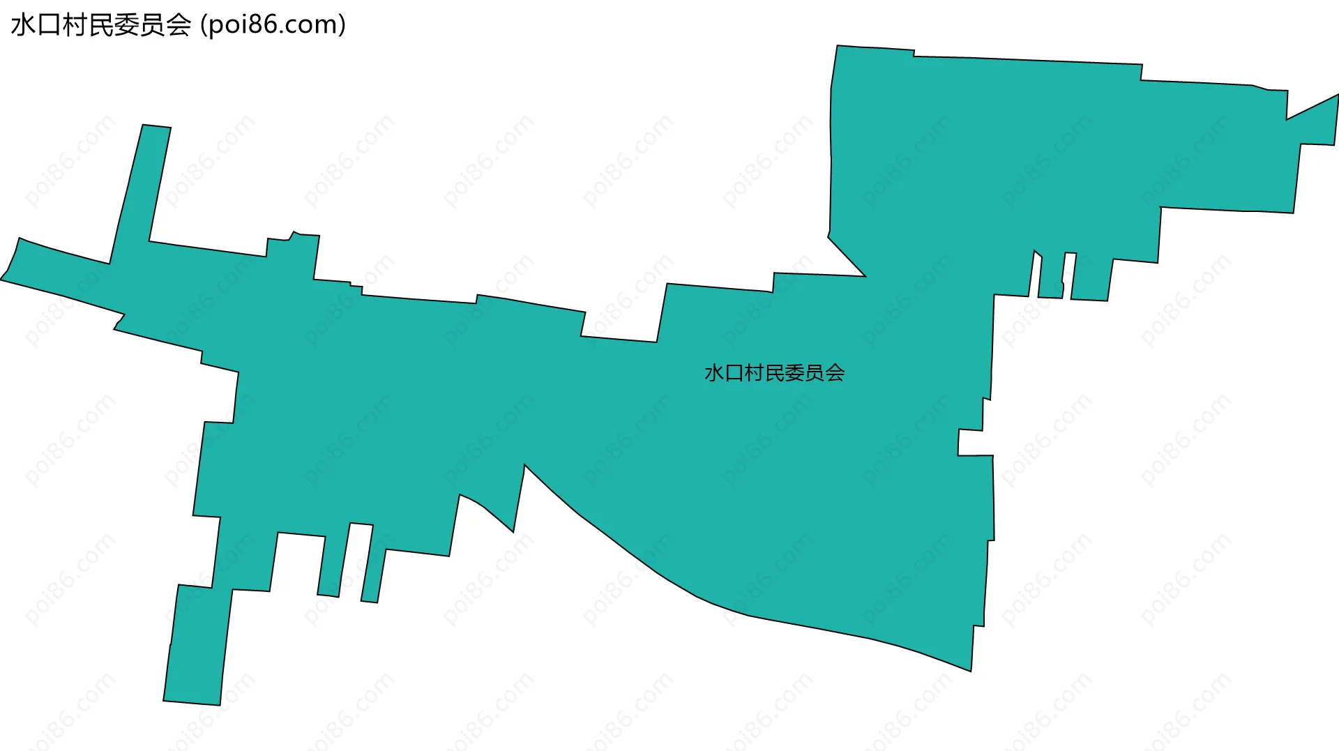 水口村民委员会边界地图